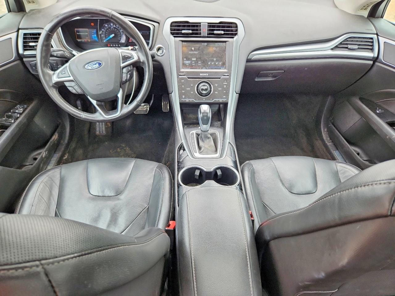 2015 Ford Fusion Titanium White vin: 3FA6P0K93FR287737