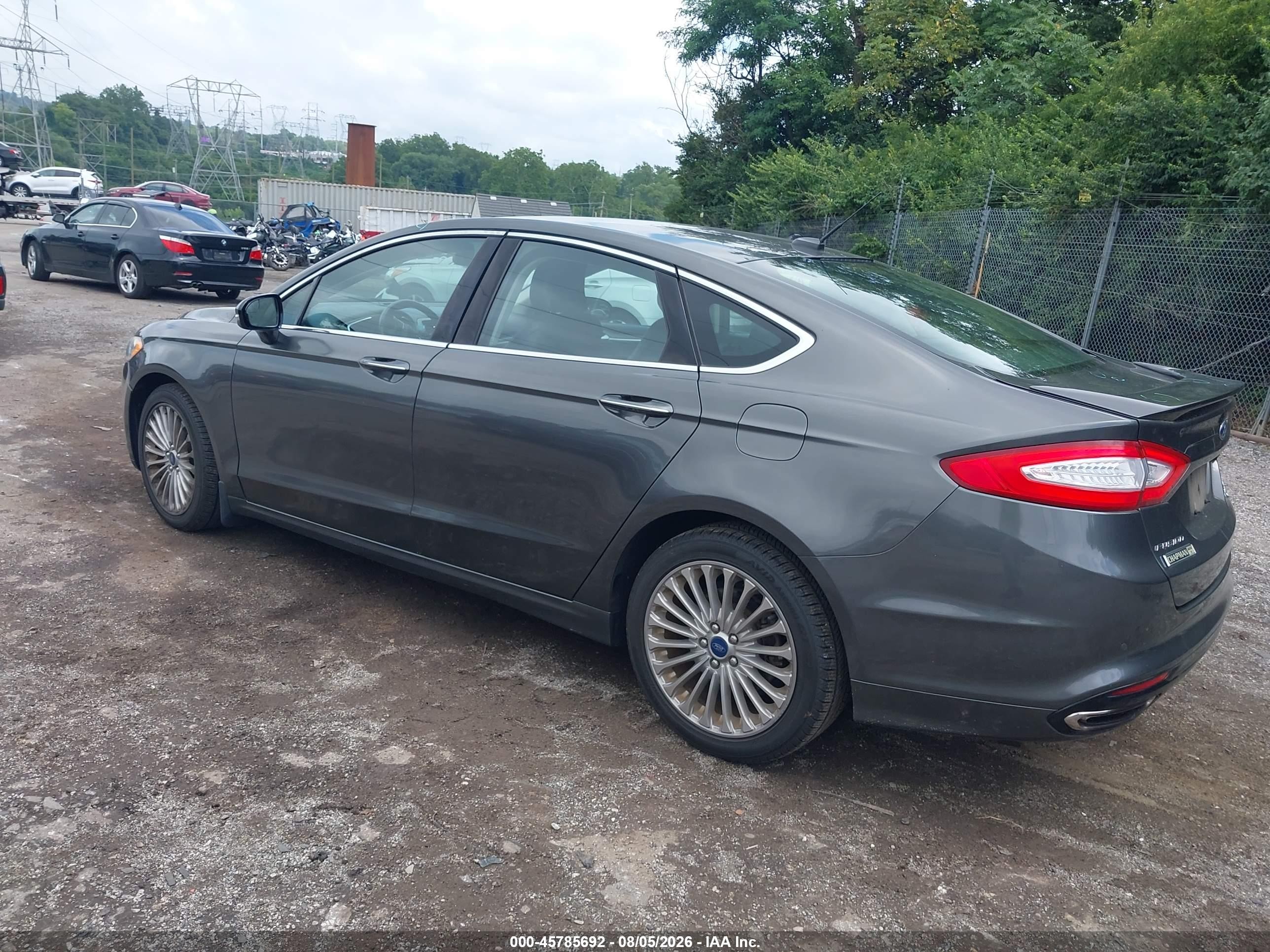 2015 Ford Fusion Titanium Gray vin: 3FA6P0K93FR309882
