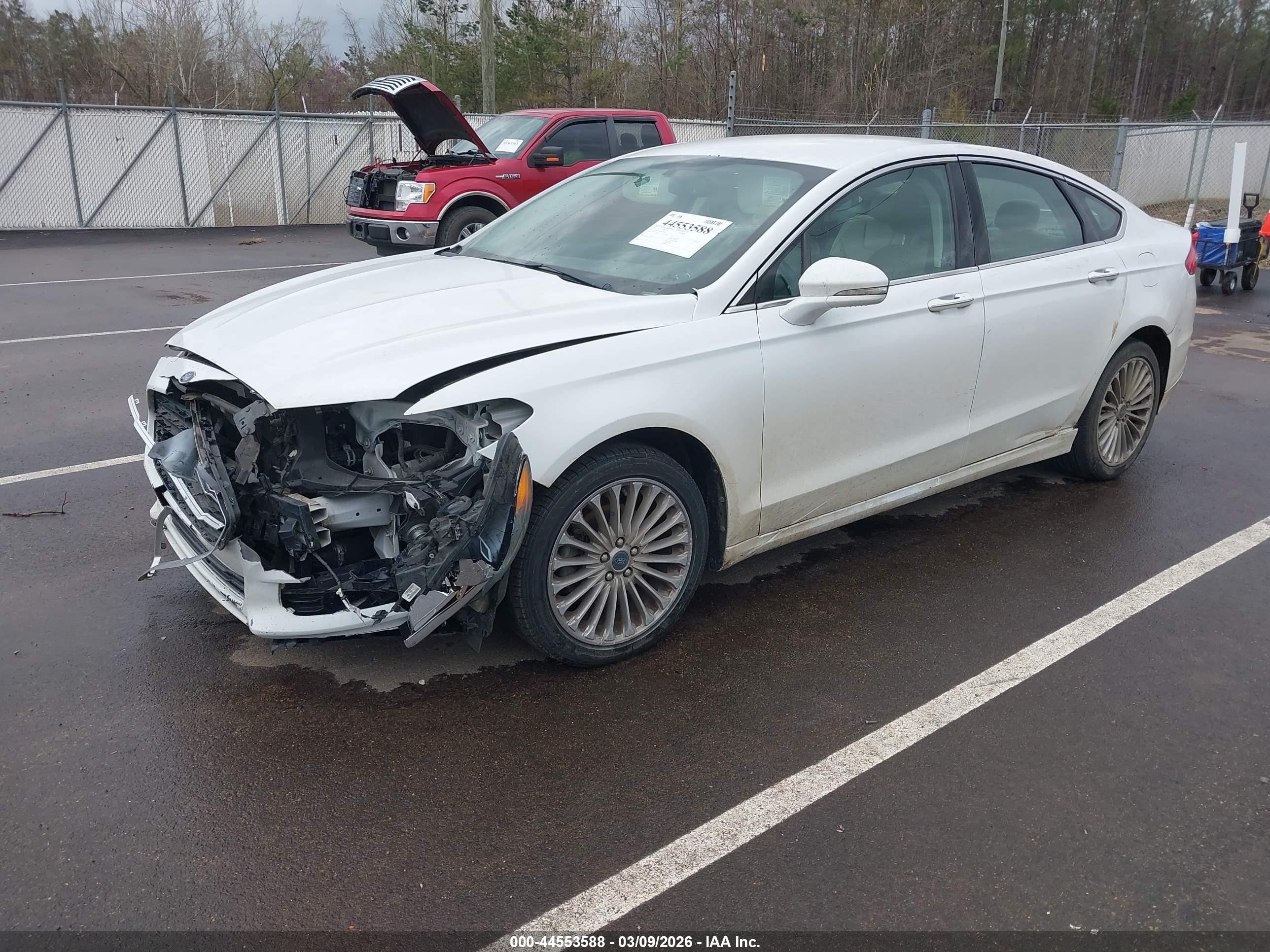 2016 Ford Fusion Titanium Белый vin: 3FA6P0K93GR369596