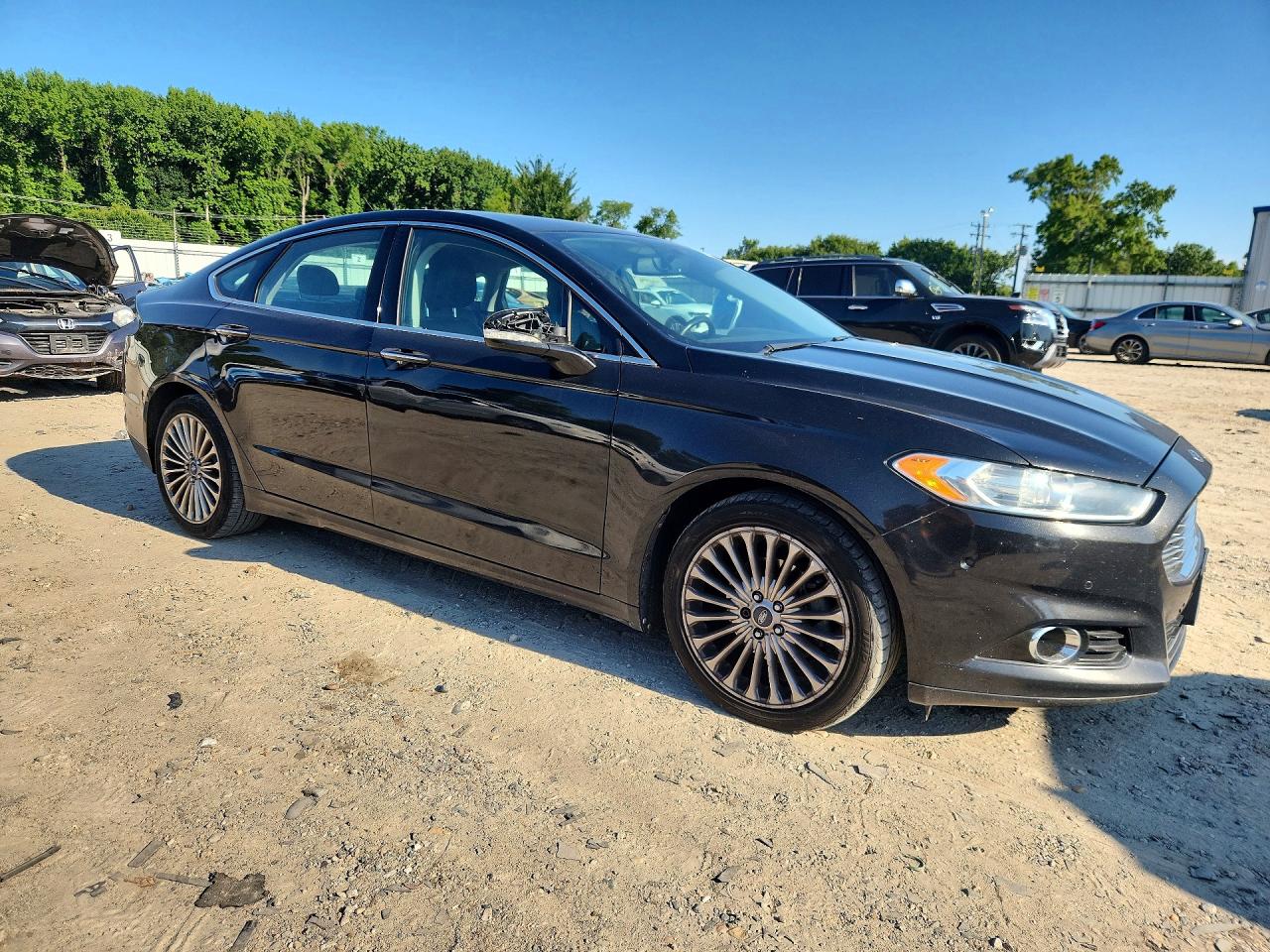 2013 Ford Fusion Titanium Black vin: 3FA6P0K94DR123149