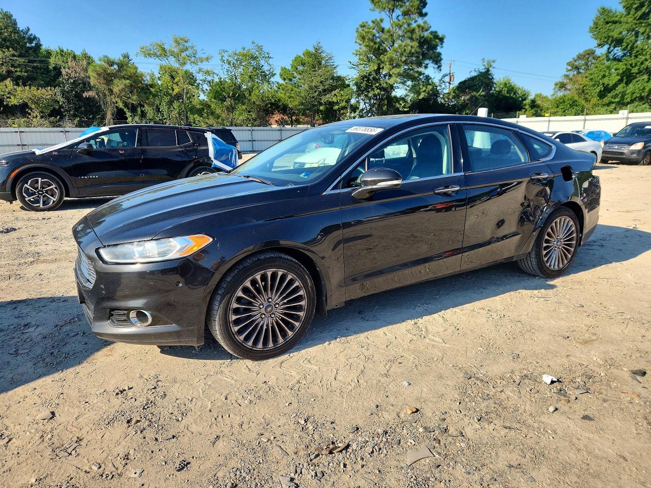 2013 Ford Fusion Titanium Black vin: 3FA6P0K94DR123149
