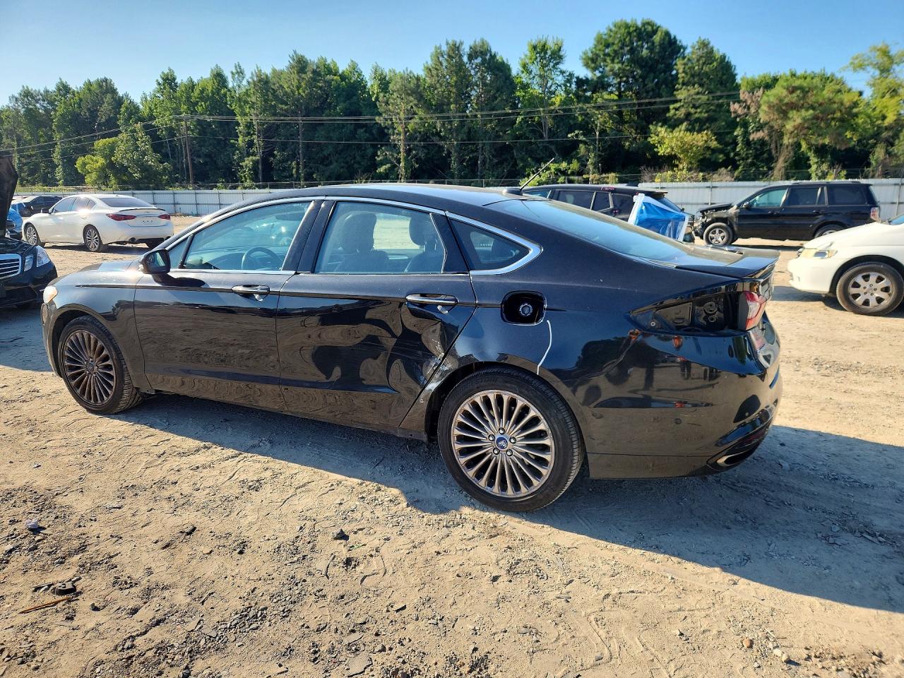 2013 Ford Fusion Titanium Black vin: 3FA6P0K94DR123149