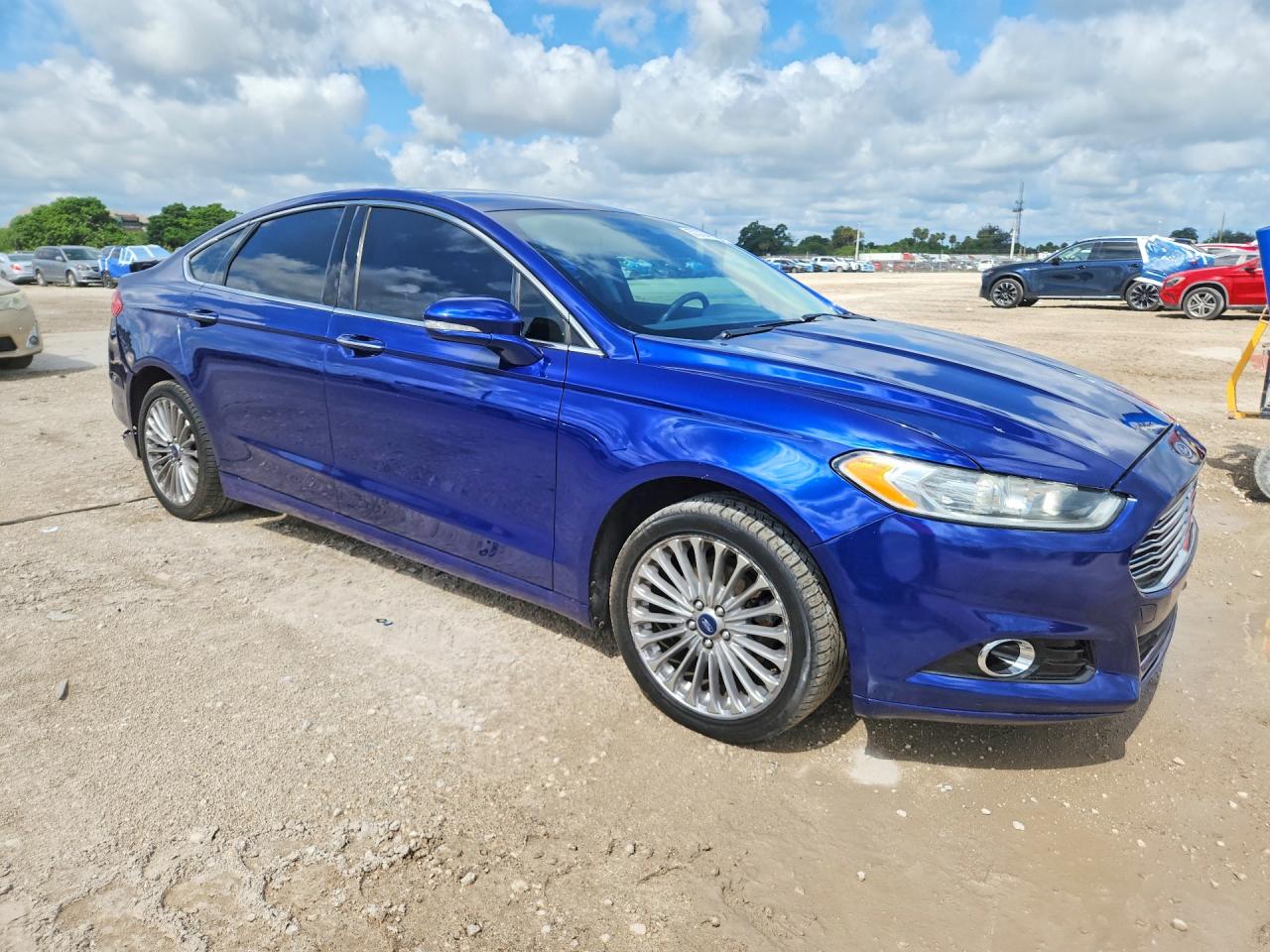 2013 Ford Fusion Titanium Blue vin: 3FA6P0K94DR290238