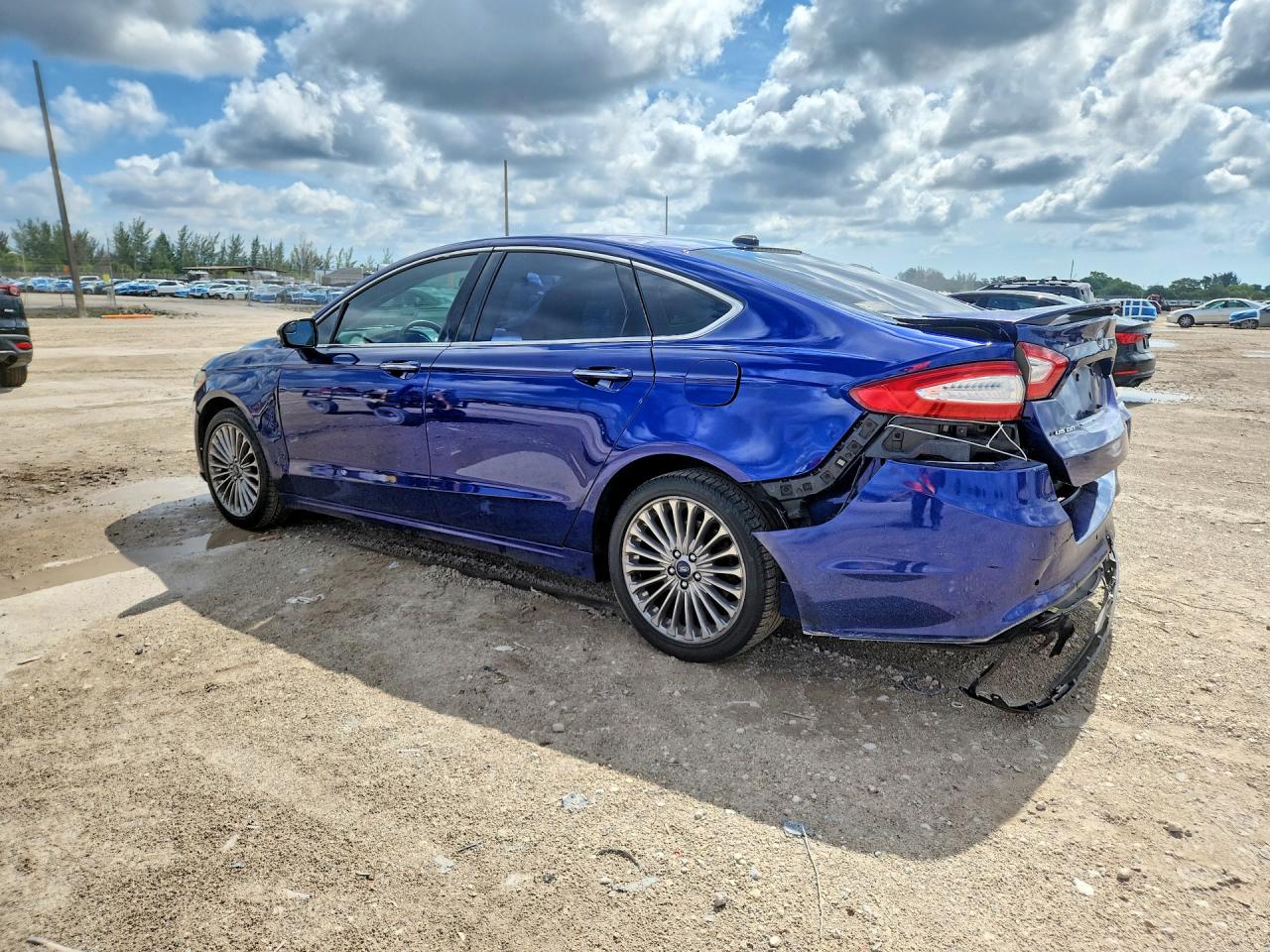 2013 Ford Fusion Titanium Blue vin: 3FA6P0K94DR290238