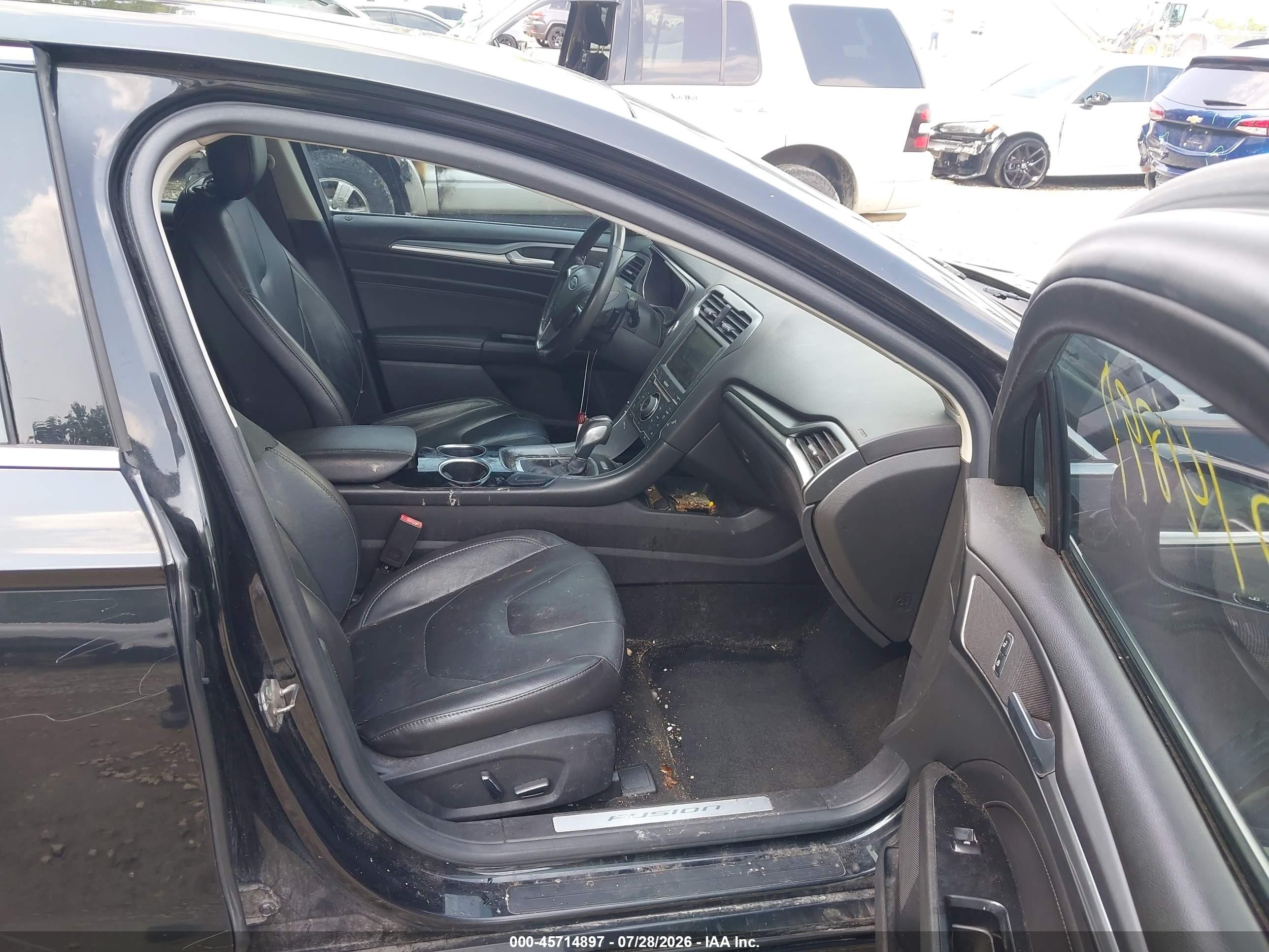 2013 Ford Fusion Titanium Black vin: 3FA6P0K94DR340748