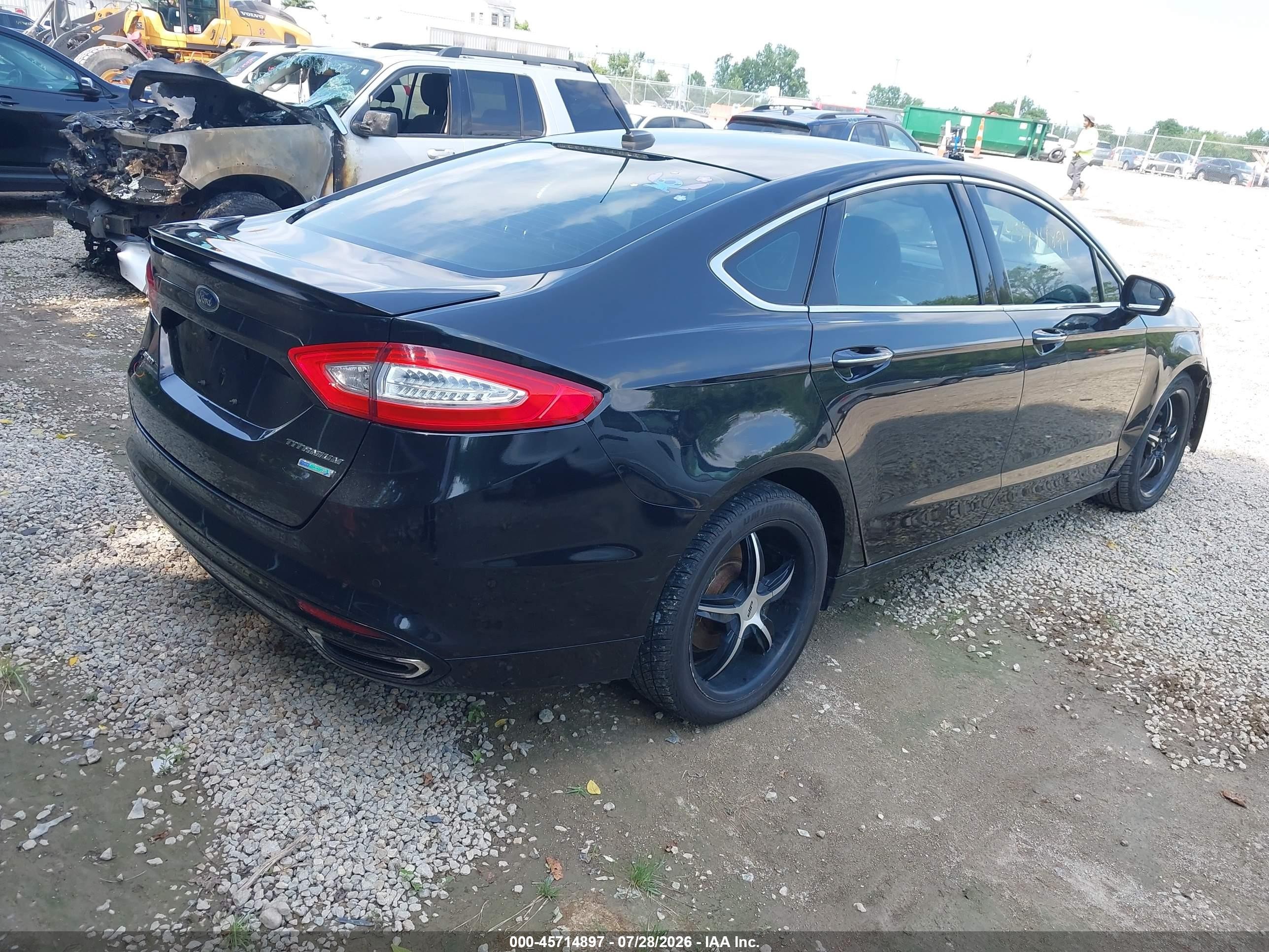 2013 Ford Fusion Titanium Black vin: 3FA6P0K94DR340748