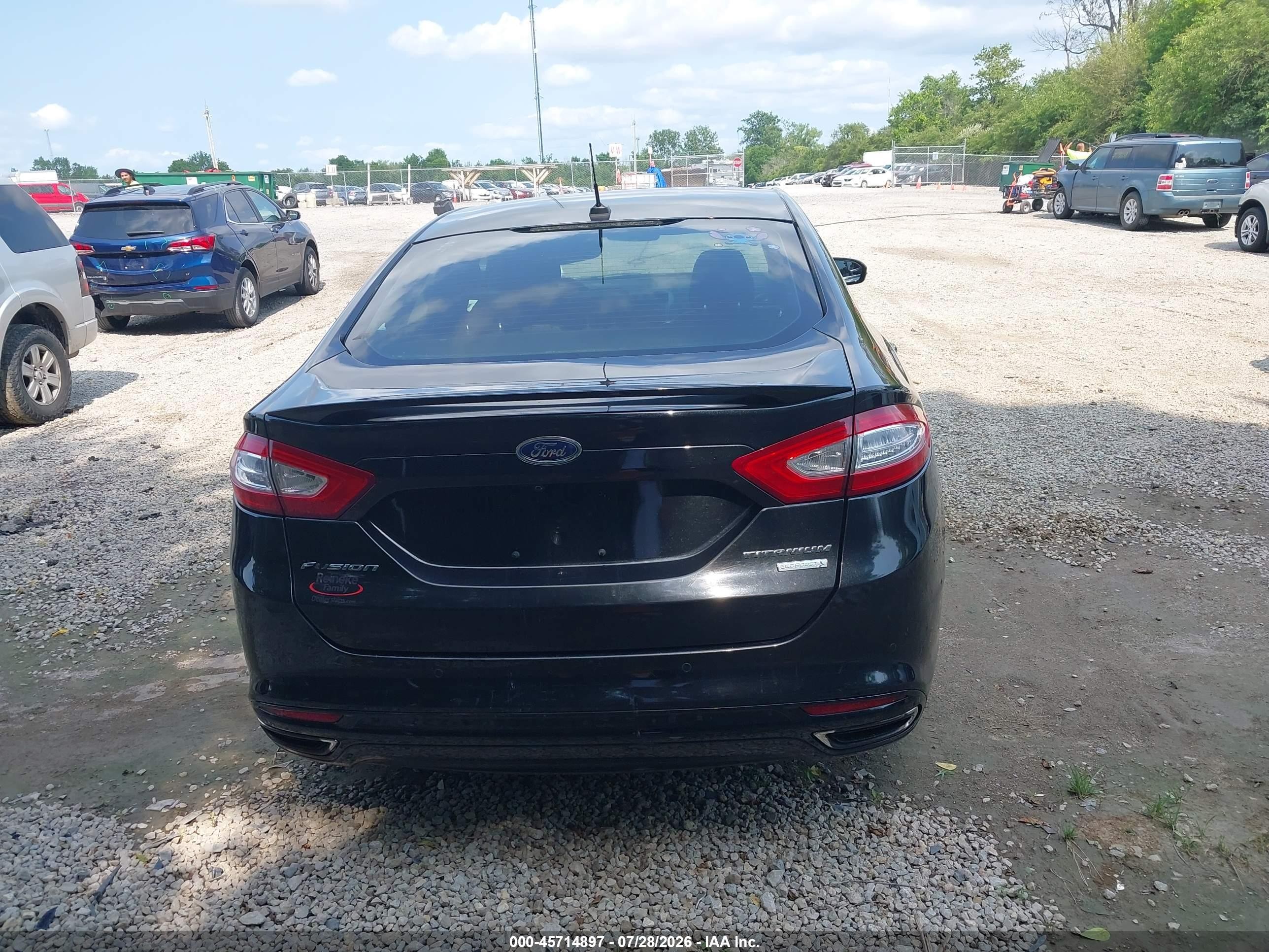 2013 Ford Fusion Titanium Black vin: 3FA6P0K94DR340748