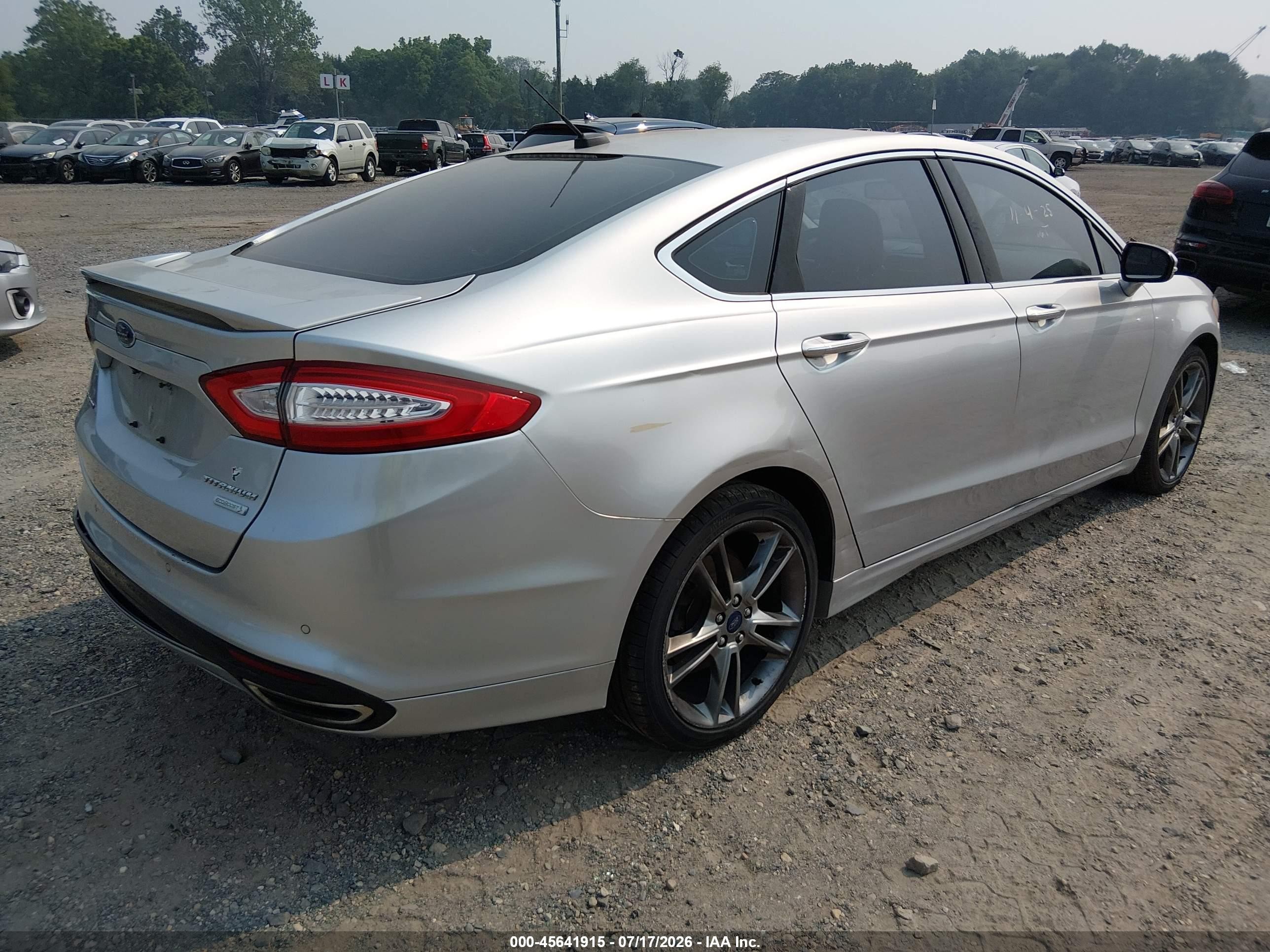 2014 Ford Fusion Titanium Silver vin: 3FA6P0K94ER101220