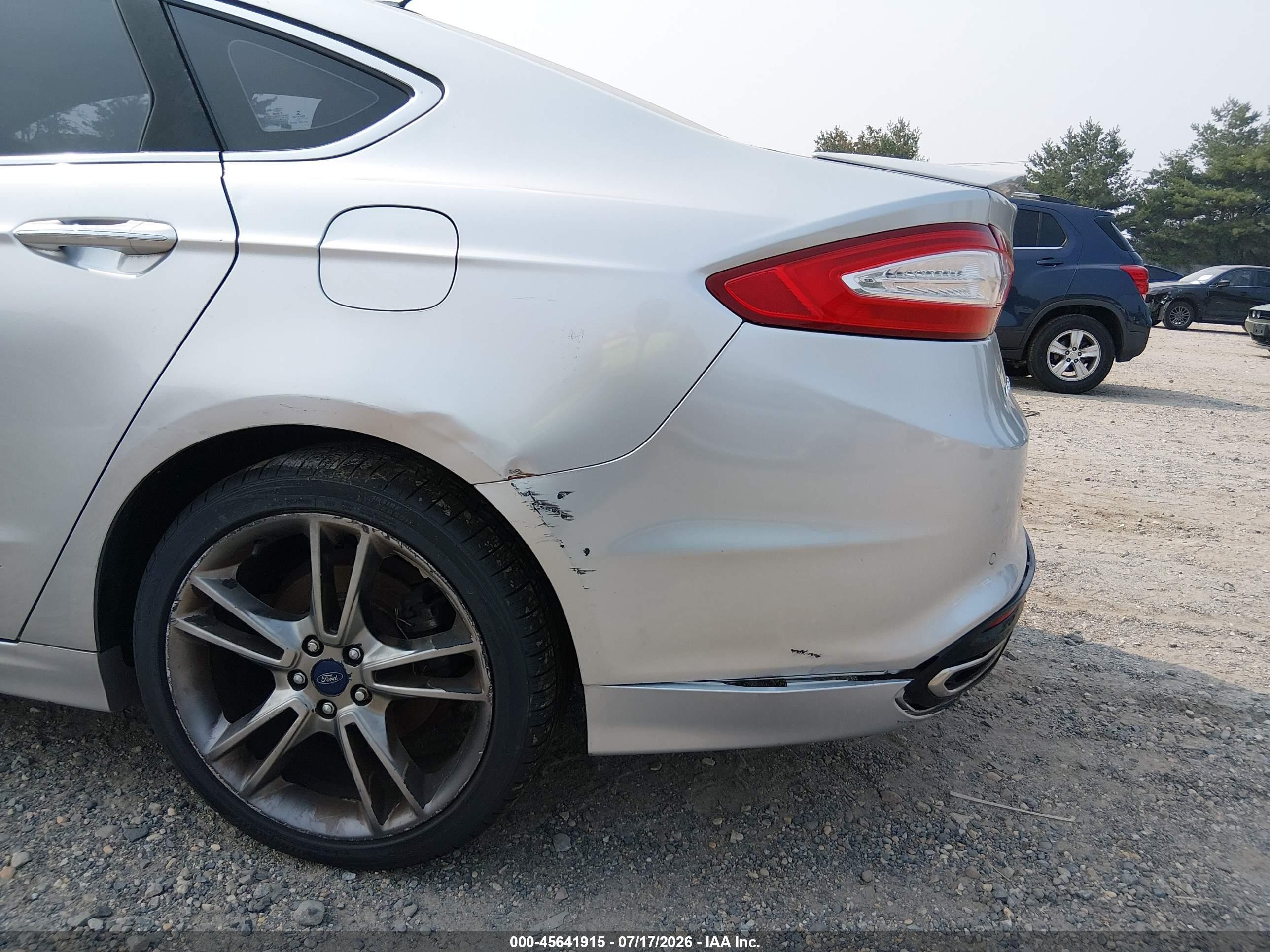 2014 Ford Fusion Titanium Silver vin: 3FA6P0K94ER101220