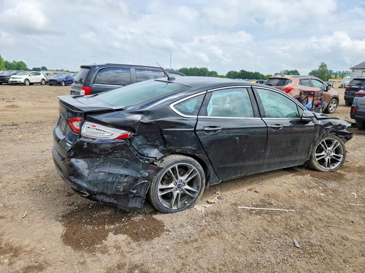 2014 Ford Fusion Titanium Black vin: 3FA6P0K94ER110175