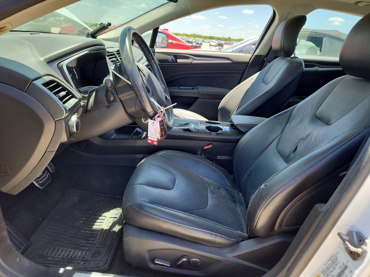 2014 Ford Fusion Titanium White vin: 3FA6P0K94ER123119