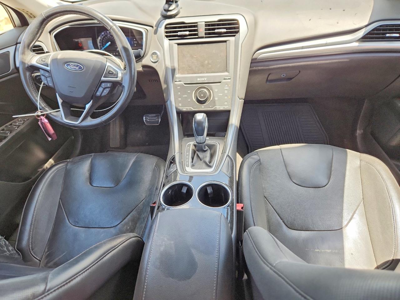 2014 Ford Fusion Titanium White vin: 3FA6P0K94ER123119