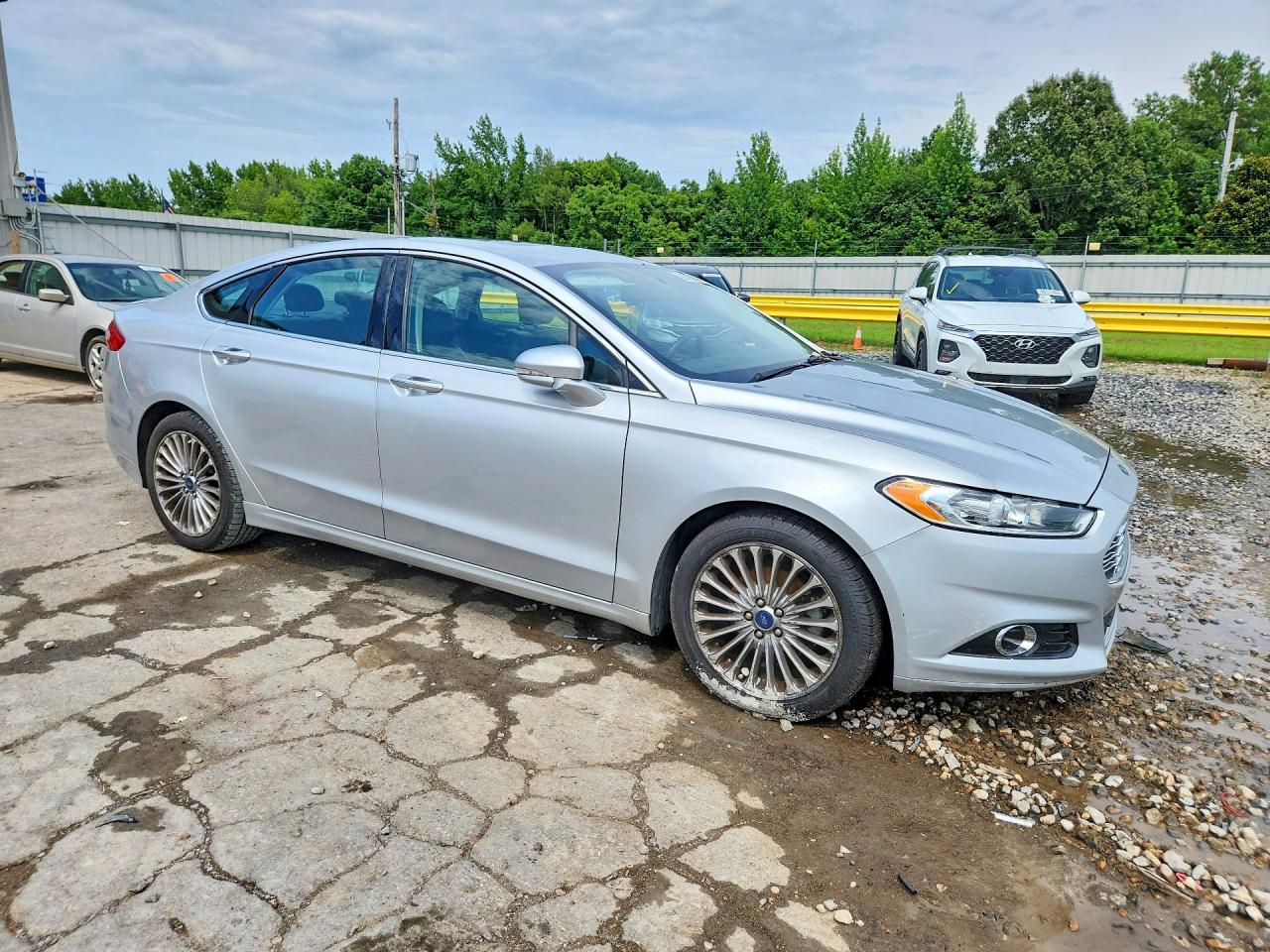 2014 Ford Fusion Titanium Silver vin: 3FA6P0K94ER285574