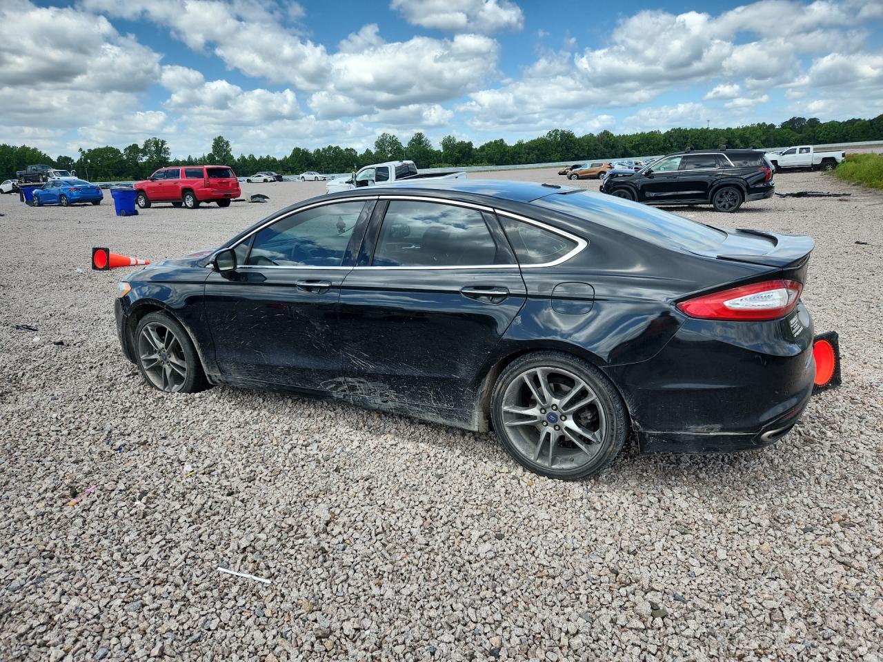 2014 Ford Fusion Titanium Черный vin: 3FA6P0K94ER287681