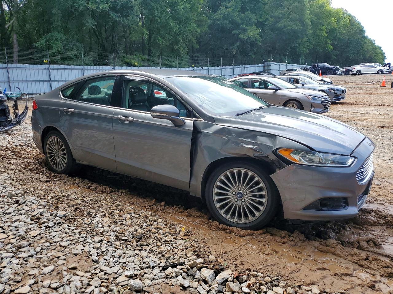 2014 Ford Fusion Titanium Gray vin: 3FA6P0K94ER318170