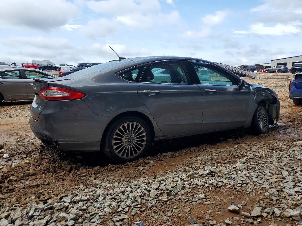 2014 Ford Fusion Titanium Gray vin: 3FA6P0K94ER318170