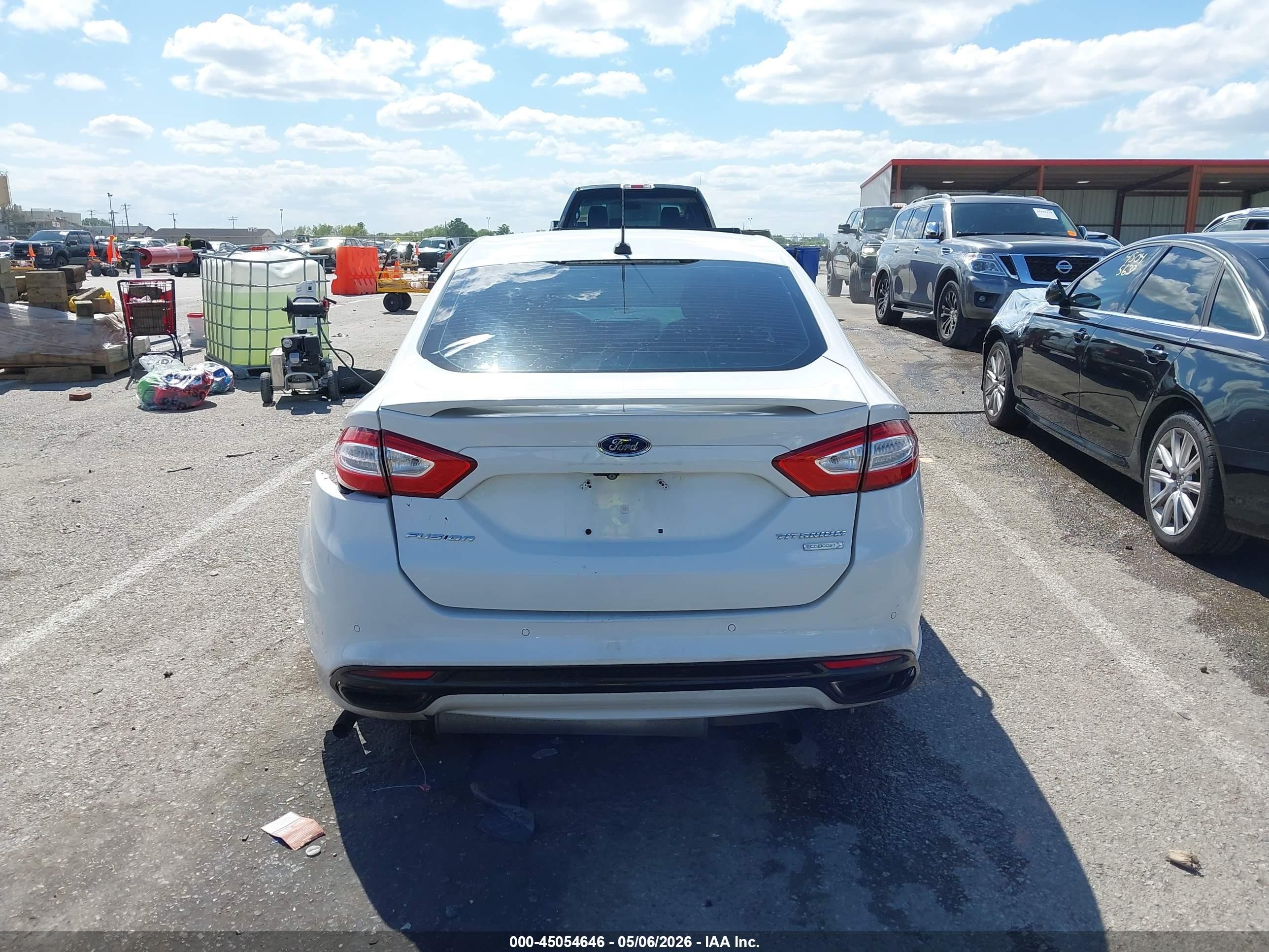 2015 Ford Fusion Titanium White vin: 3FA6P0K94FR138446