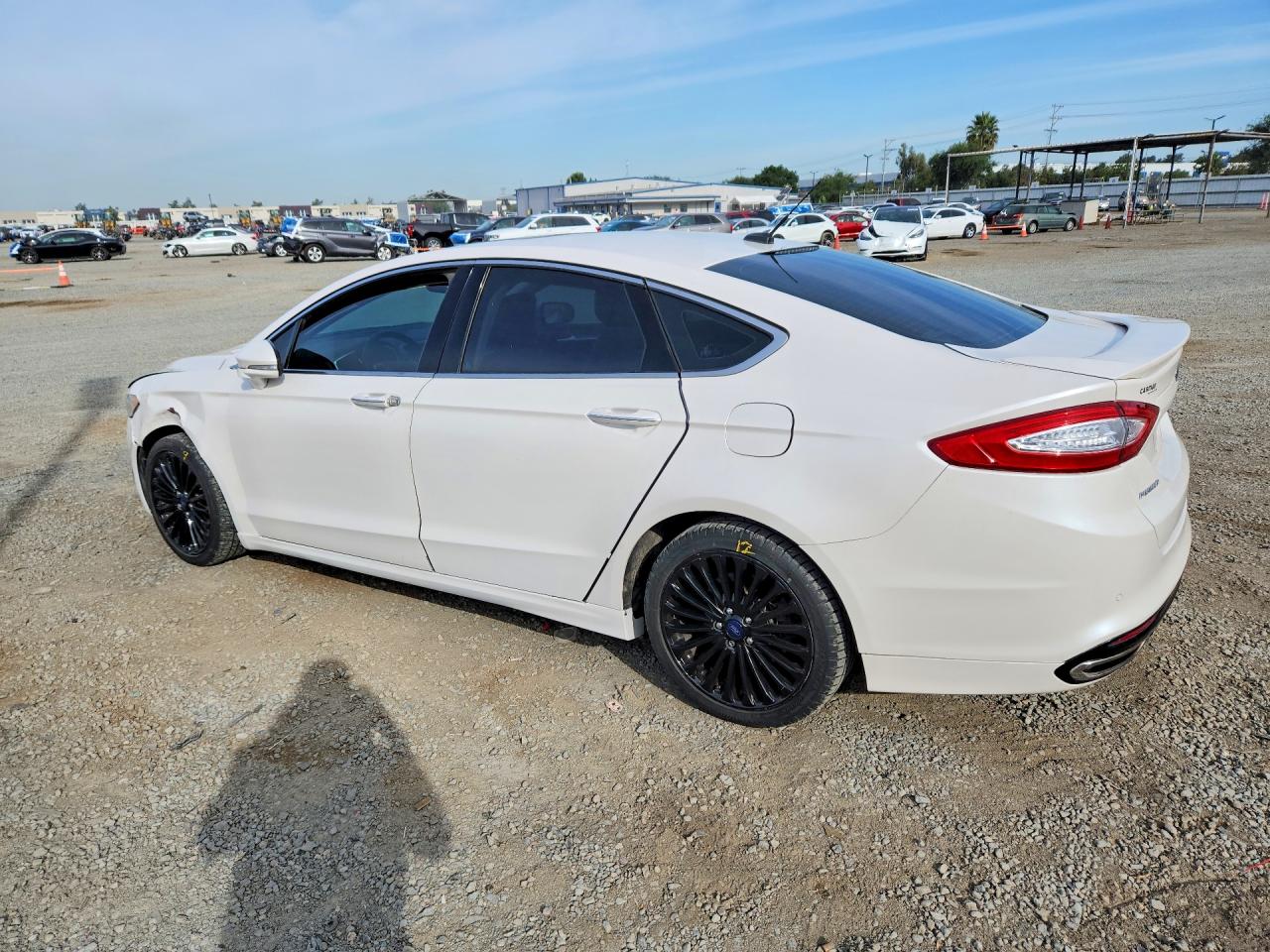 2015 Ford Fusion S Fwd White vin: 3FA6P0K94FR140973