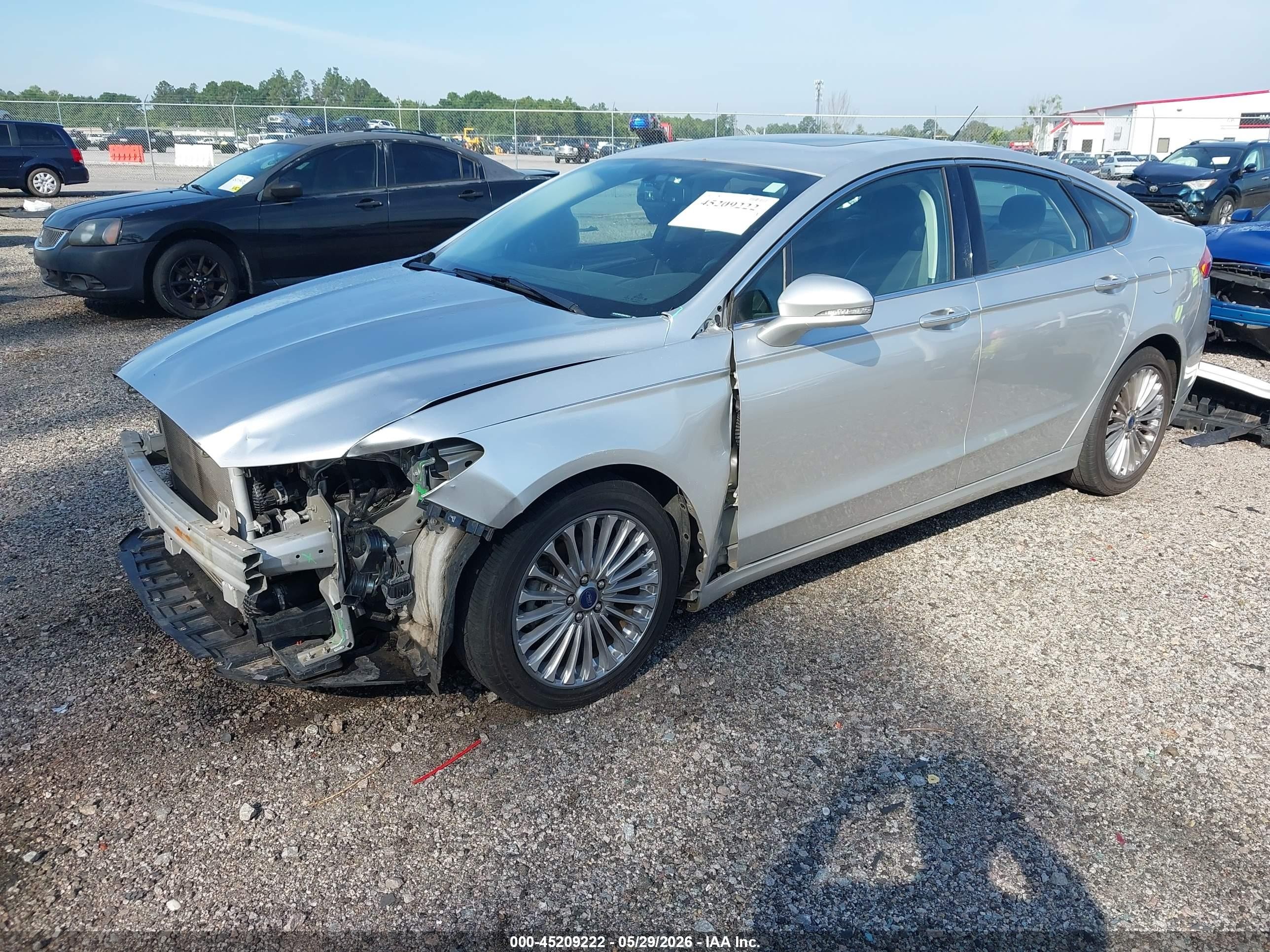 2015 Ford Fusion Titanium Gray vin: 3FA6P0K94FR239471