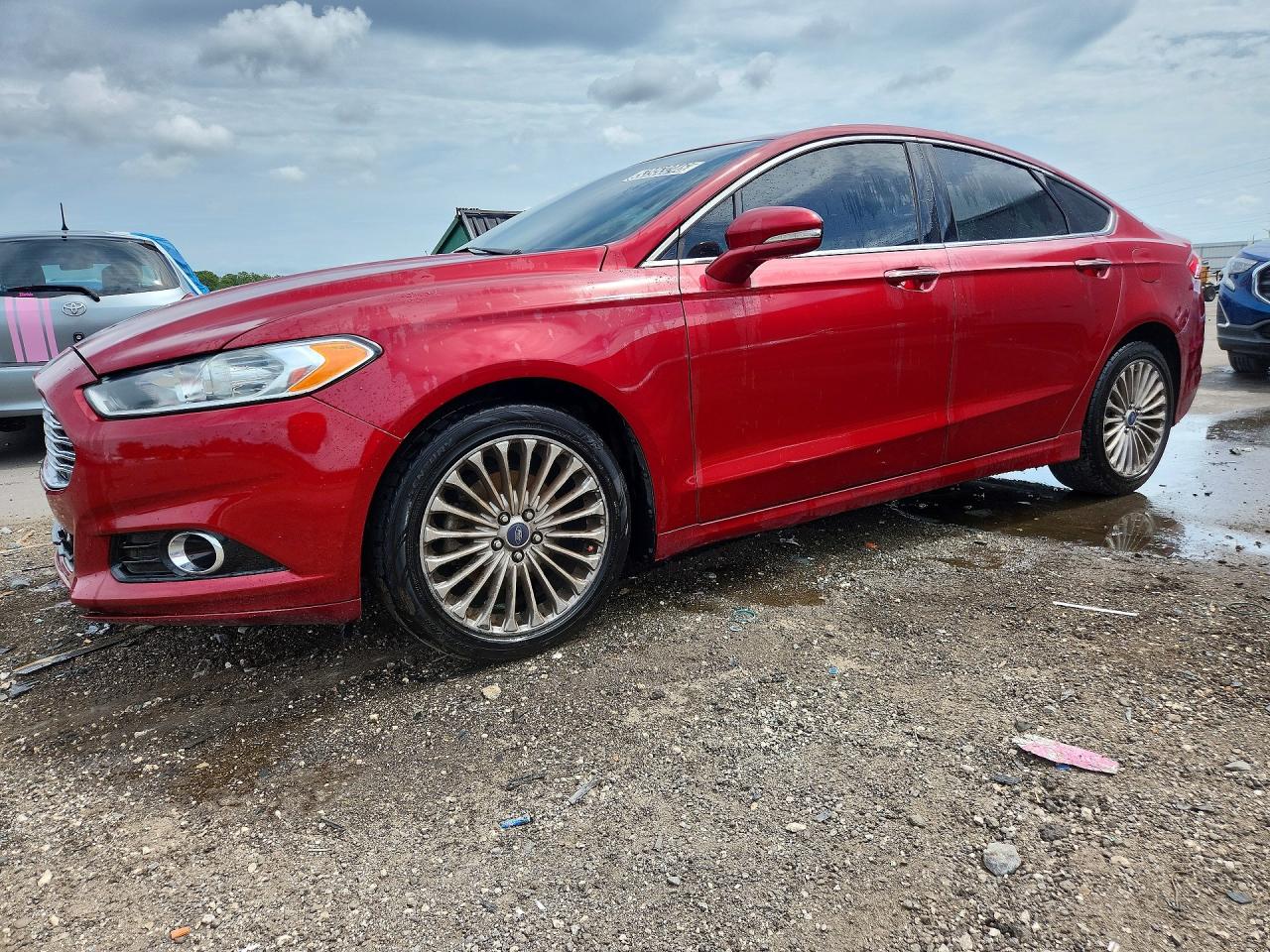 2015 Ford Fusion Titanium Red vin: 3FA6P0K94FR269635