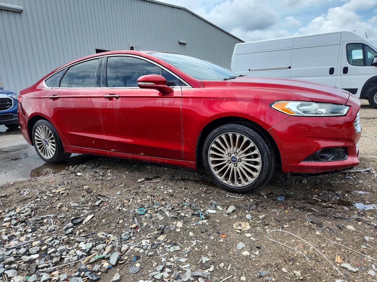 2015 Ford Fusion Titanium Red vin: 3FA6P0K94FR269635