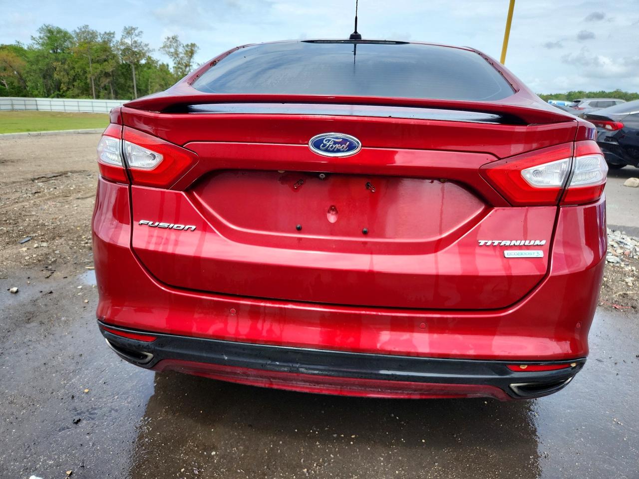 2015 Ford Fusion Titanium Red vin: 3FA6P0K94FR269635