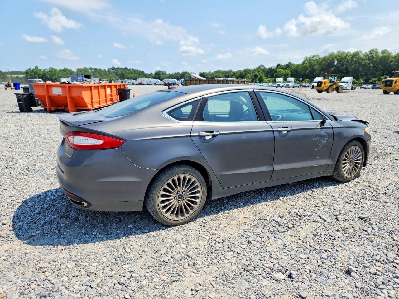 2015 Ford Fusion Titanium Серый vin: 3FA6P0K94FR309874