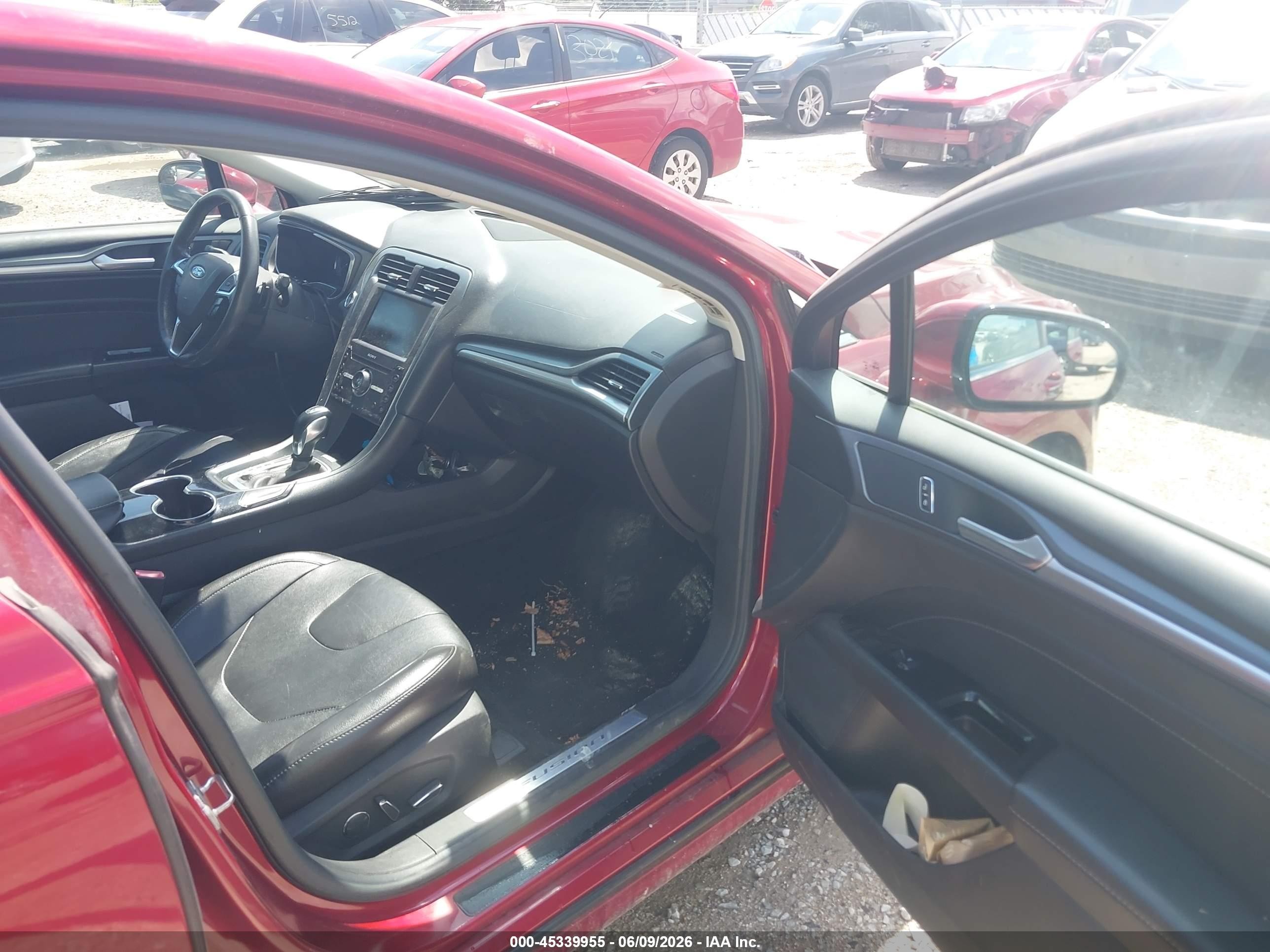 2016 Ford Fusion Titanium Red vin: 3FA6P0K94GR135760