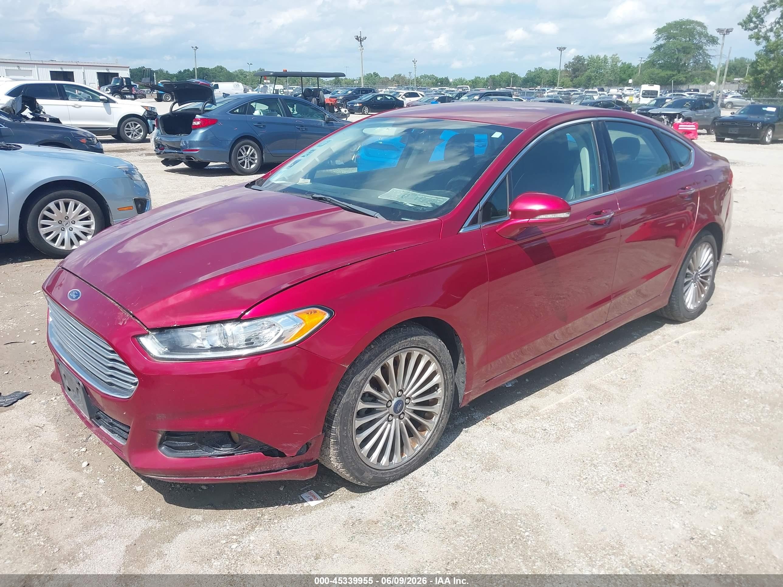 2016 Ford Fusion Titanium Red vin: 3FA6P0K94GR135760