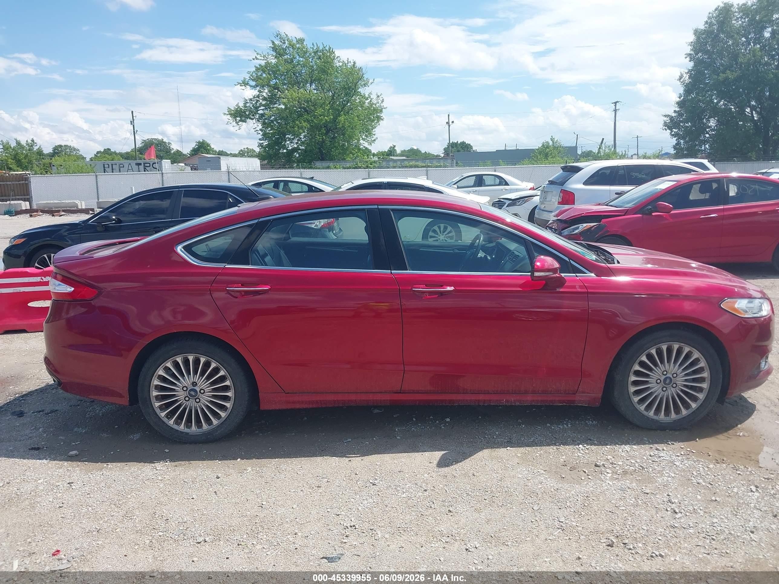 2016 Ford Fusion Titanium Red vin: 3FA6P0K94GR135760