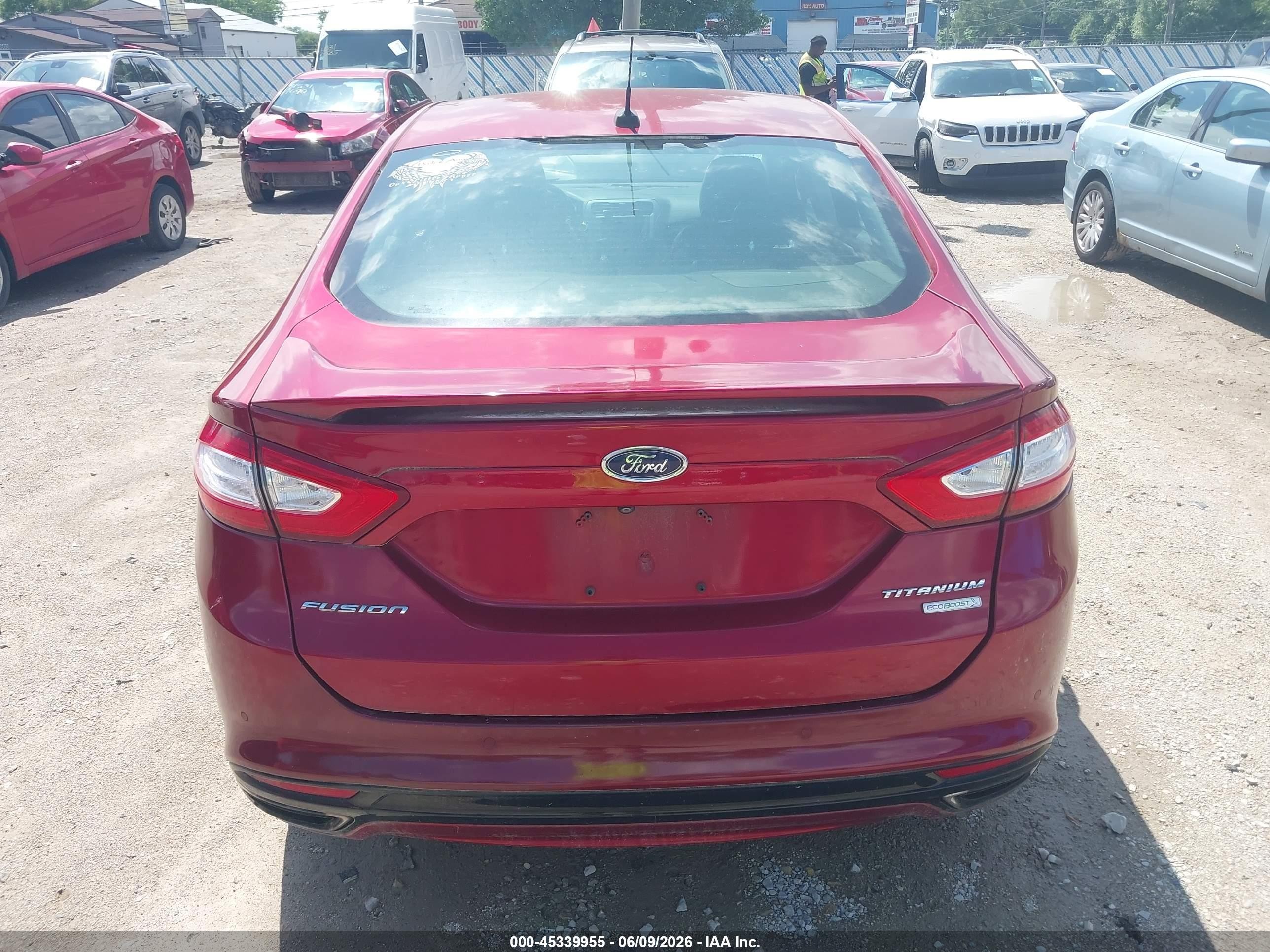 2016 Ford Fusion Titanium Red vin: 3FA6P0K94GR135760