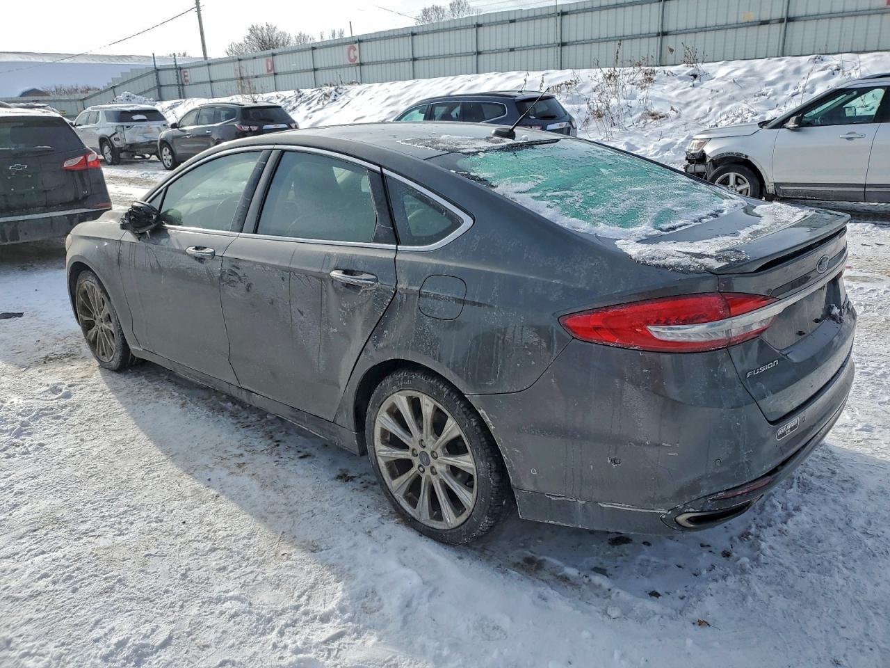 2018 Ford Fusion Titanium/platinum Gray vin: 3FA6P0K94JR145759