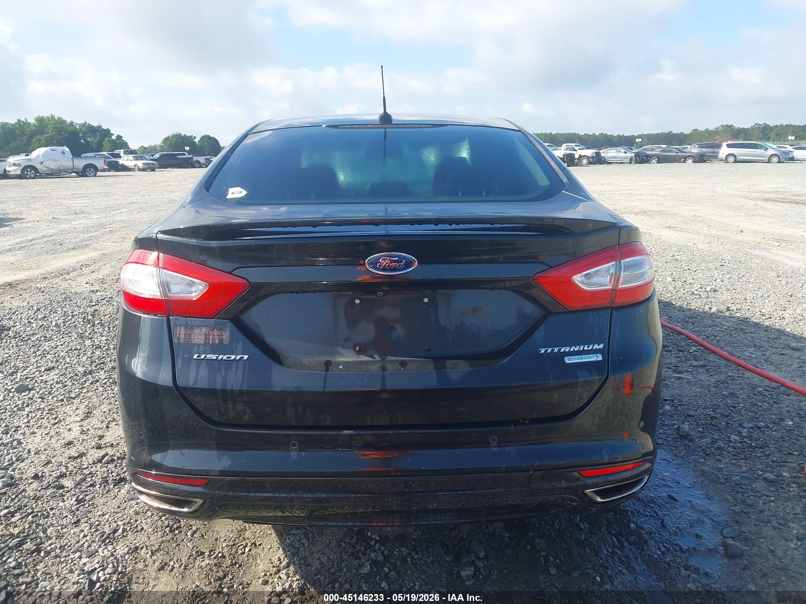 2013 Ford Fusion Titanium Black vin: 3FA6P0K95DR137674