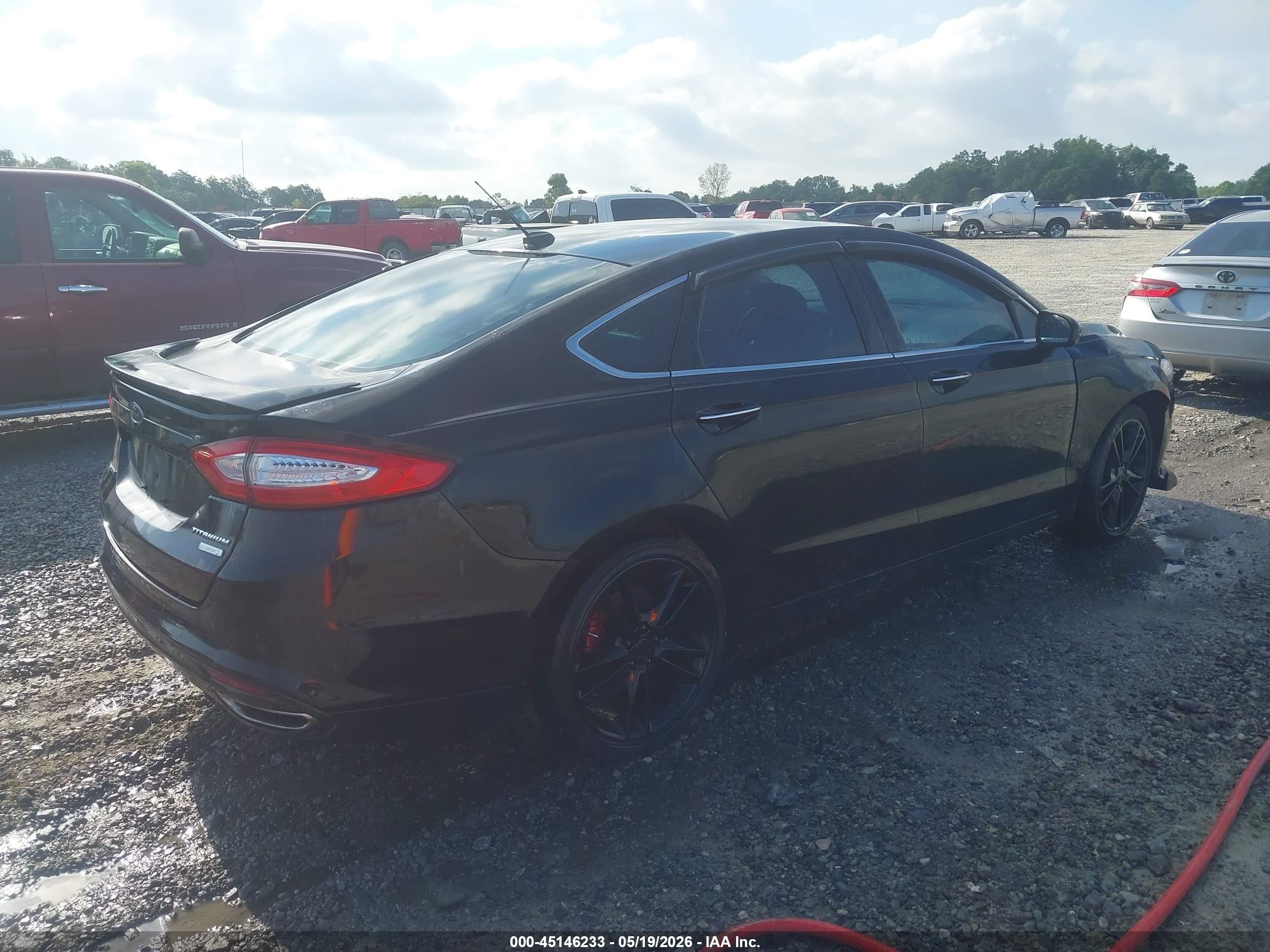 2013 Ford Fusion Titanium Black vin: 3FA6P0K95DR137674