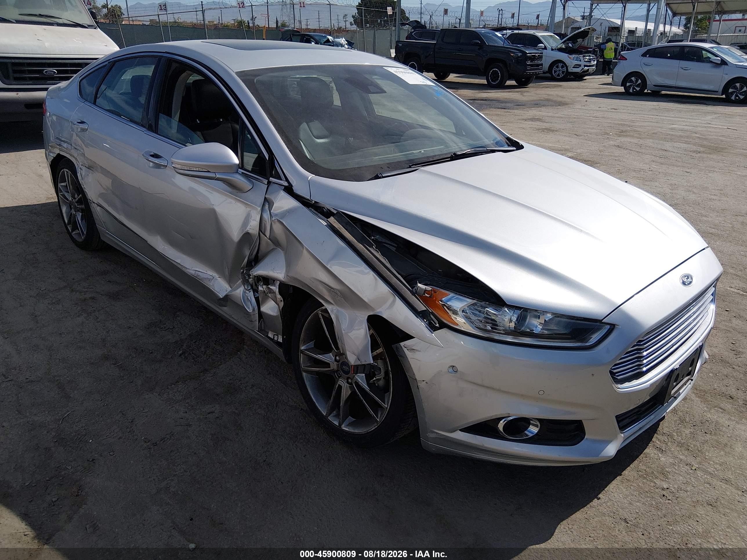 2013 Ford Fusion Titanium Silver vin: 3FA6P0K95DR362645