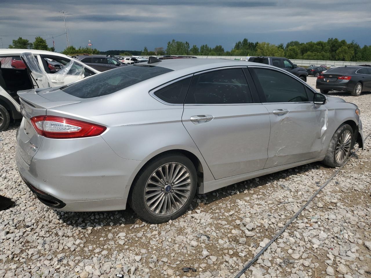 2014 Ford Fusion Titanium Silver vin: 3FA6P0K95ER164942