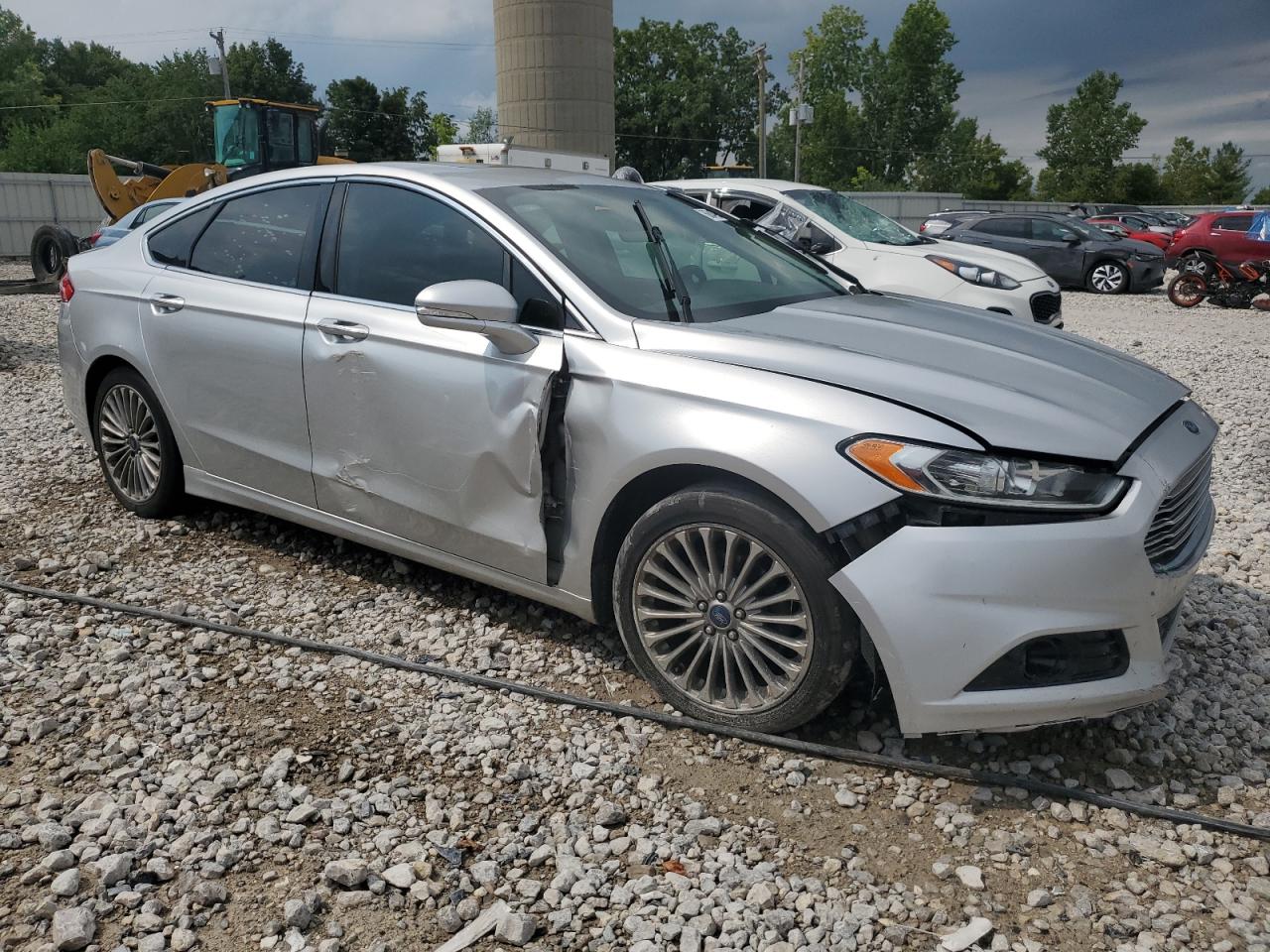 2014 Ford Fusion Titanium Silver vin: 3FA6P0K95ER164942