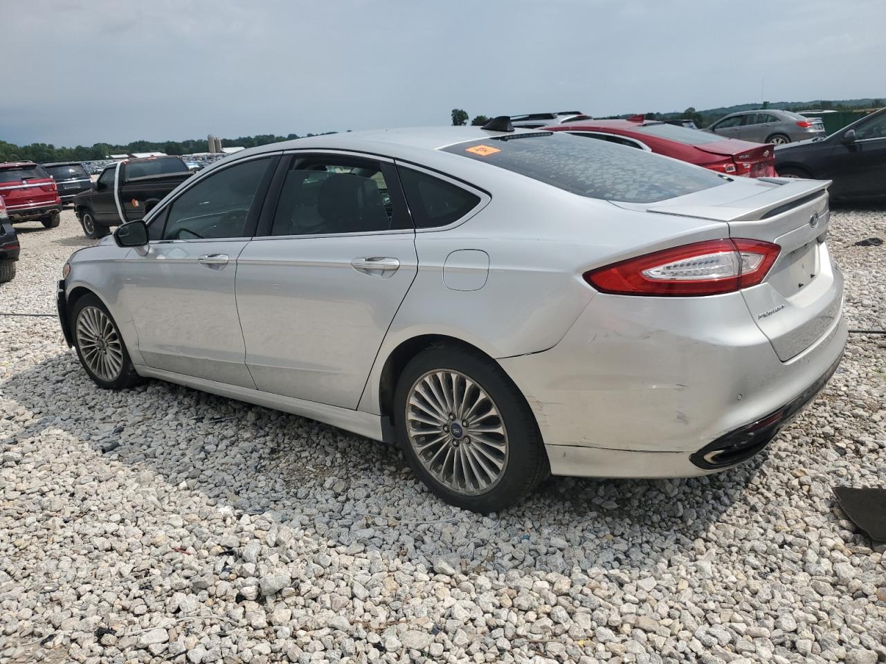 2014 Ford Fusion Titanium Silver vin: 3FA6P0K95ER164942