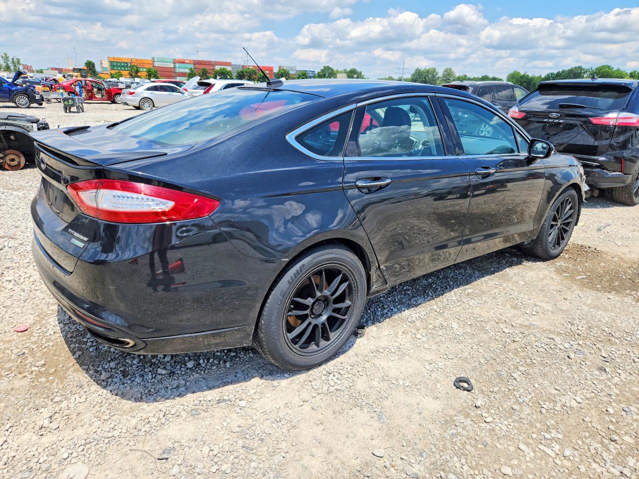 2014 Ford Fusion Titanium Black vin: 3FA6P0K95ER173060