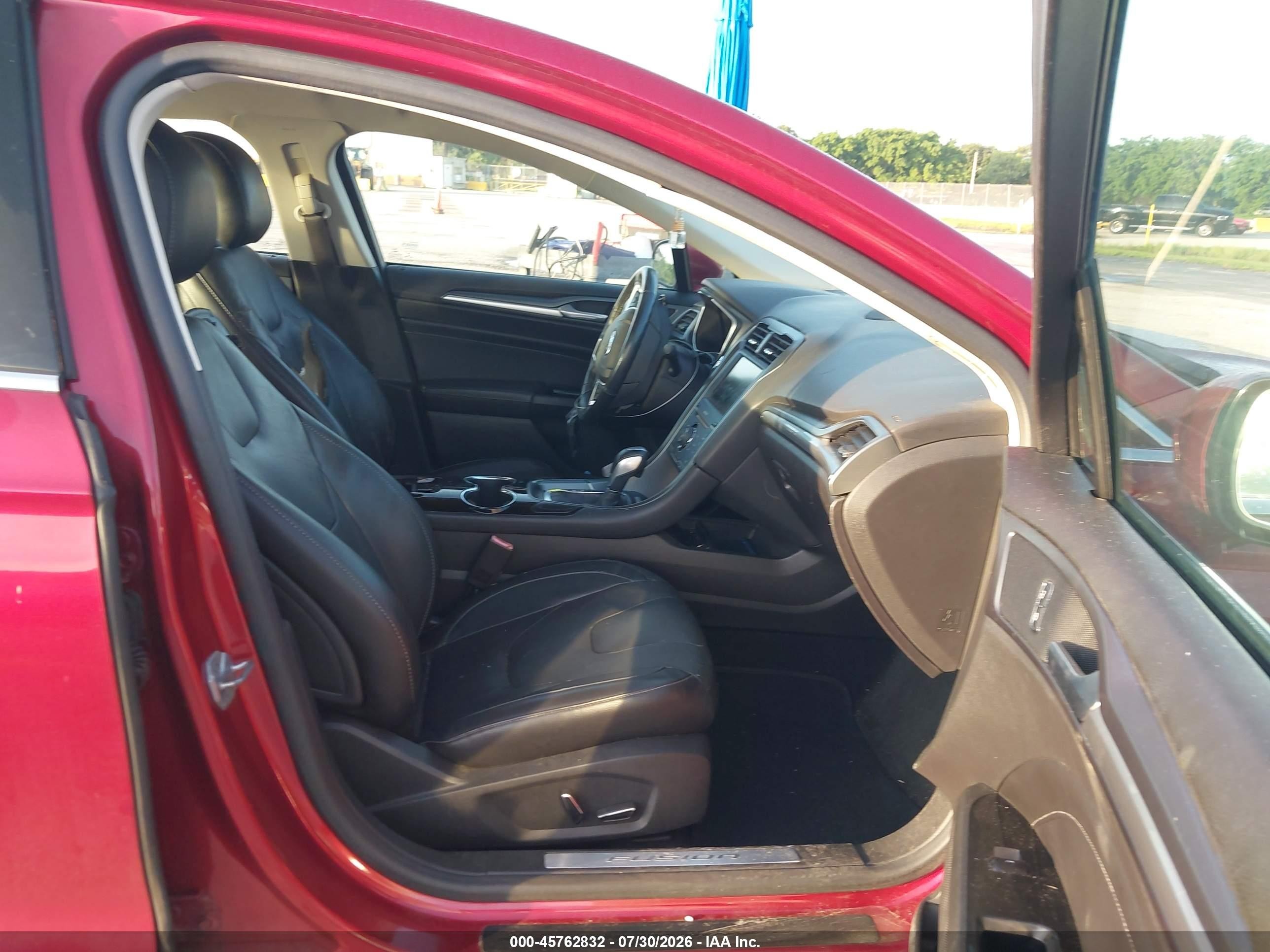 2014 Ford Fusion Titanium Red vin: 3FA6P0K95ER175715