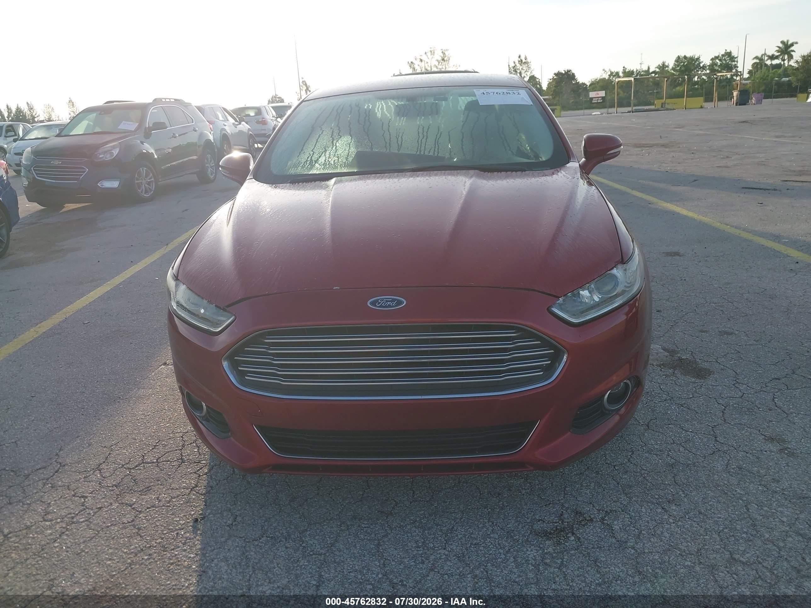 2014 Ford Fusion Titanium Red vin: 3FA6P0K95ER175715