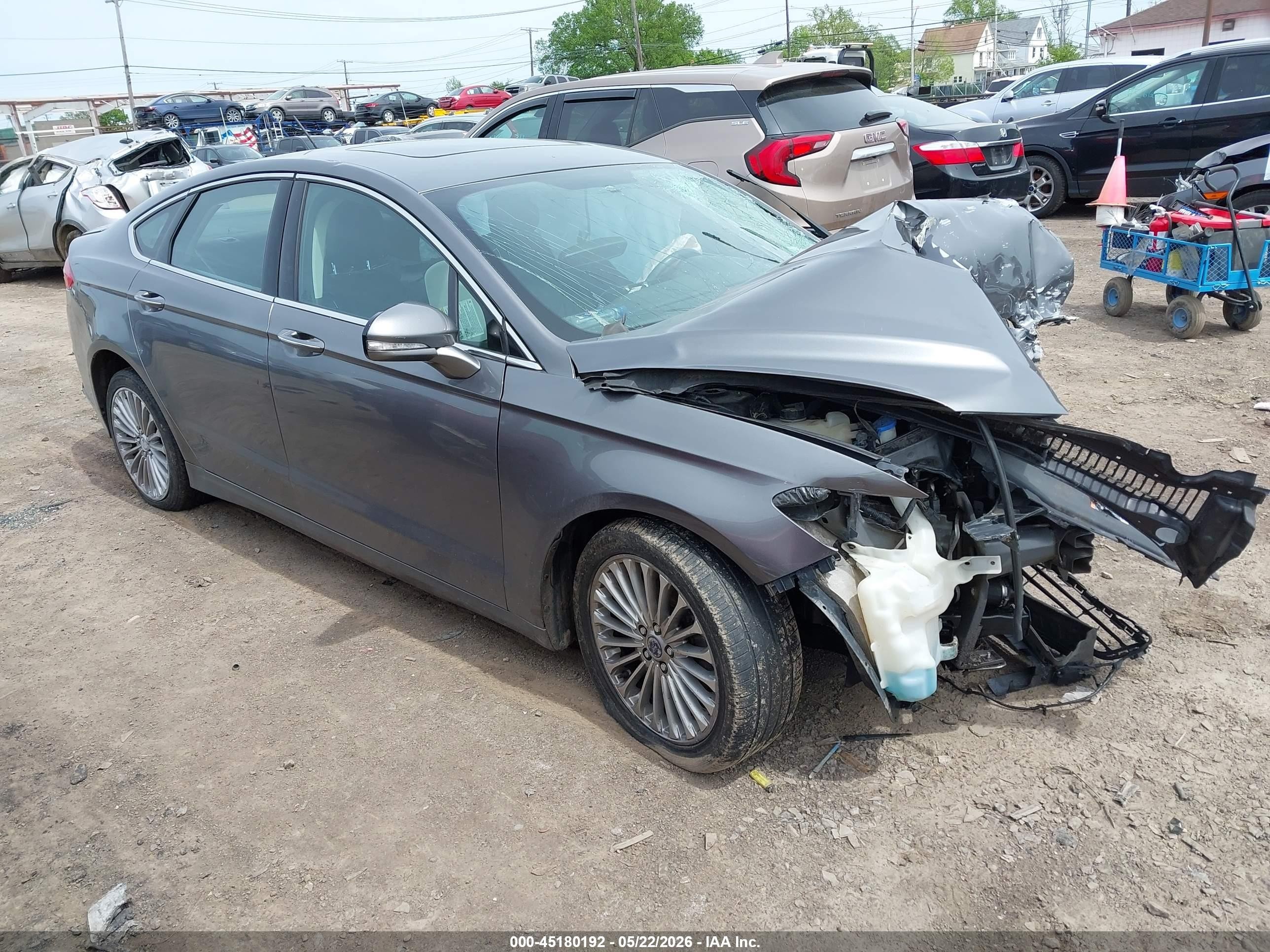 2014 Ford Fusion Titanium Gray vin: 3FA6P0K95ER314323