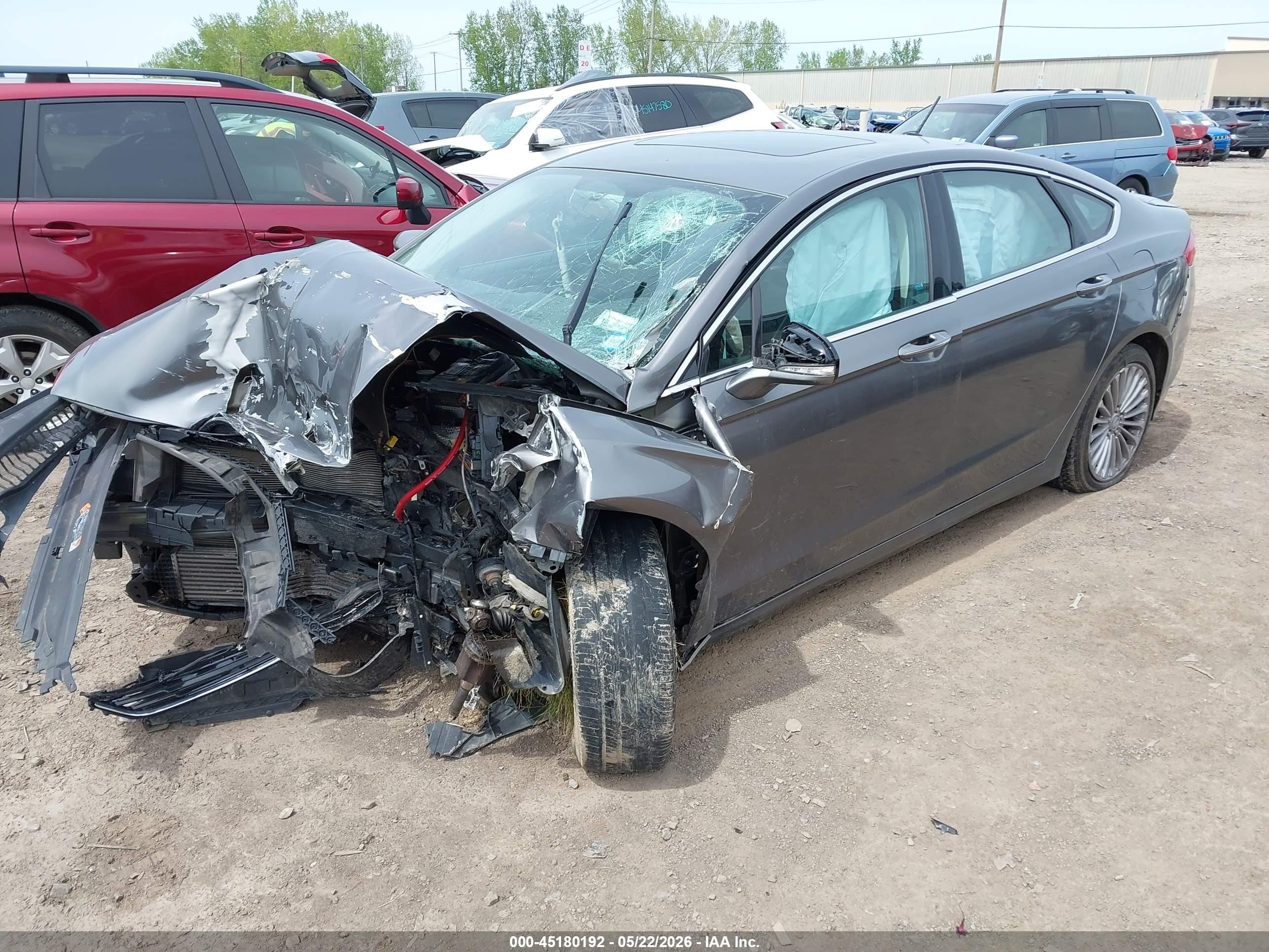 2014 Ford Fusion Titanium Gray vin: 3FA6P0K95ER314323
