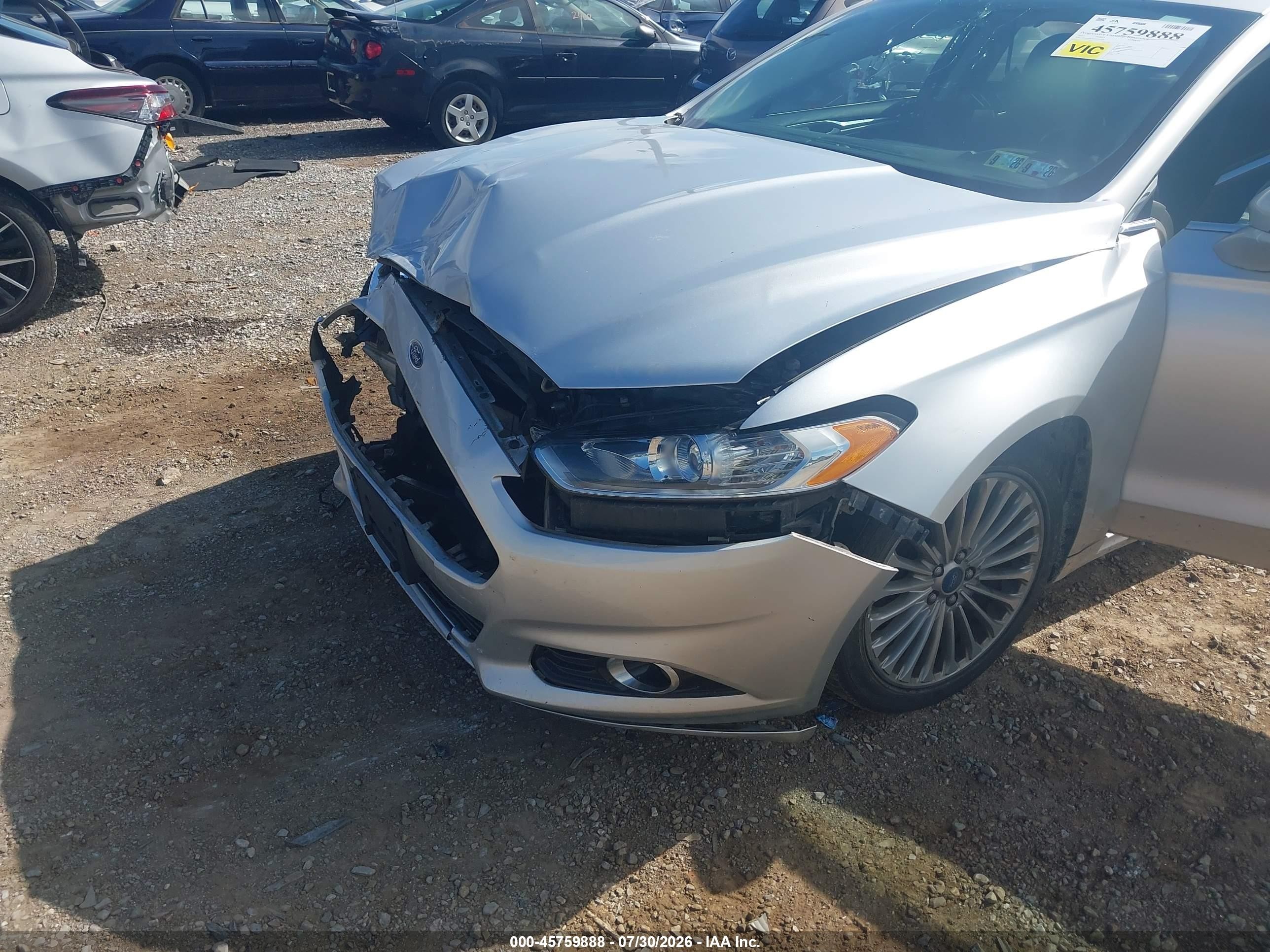 2015 Ford Fusion Titanium Серебряный vin: 3FA6P0K95FR162206