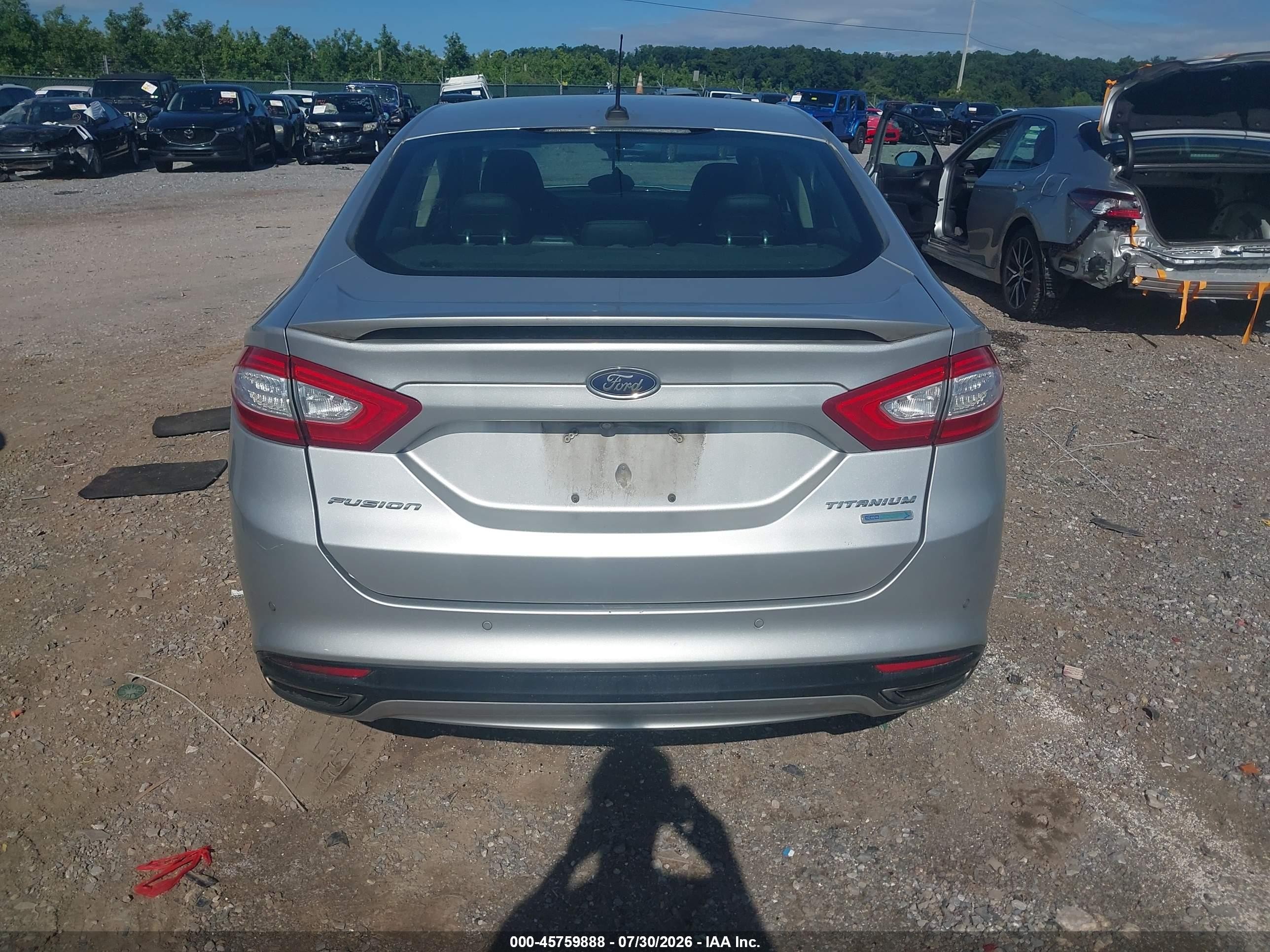 2015 Ford Fusion Titanium Серебряный vin: 3FA6P0K95FR162206