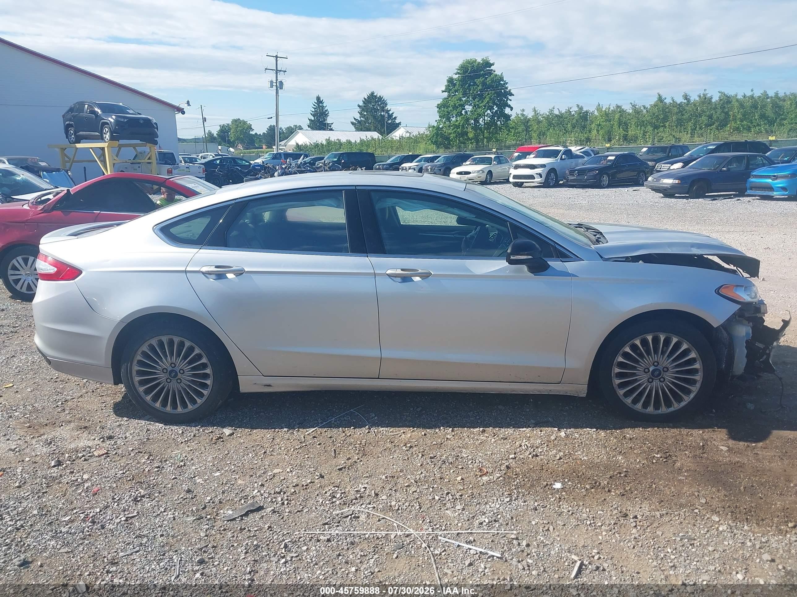 2015 Ford Fusion Titanium Серебряный vin: 3FA6P0K95FR162206