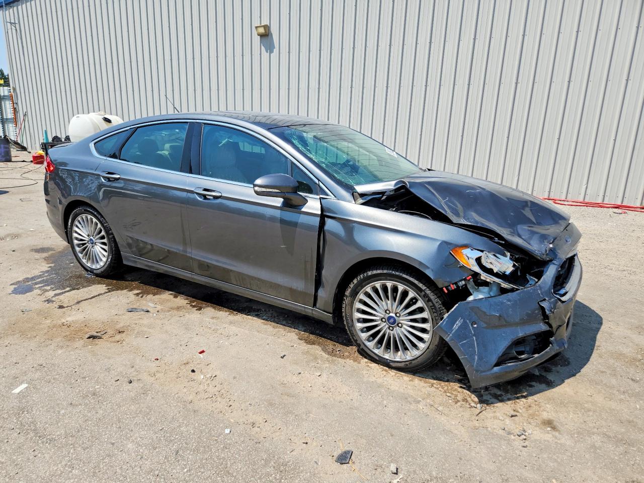 2015 Ford Fusion Titanium Gray vin: 3FA6P0K95FR166904