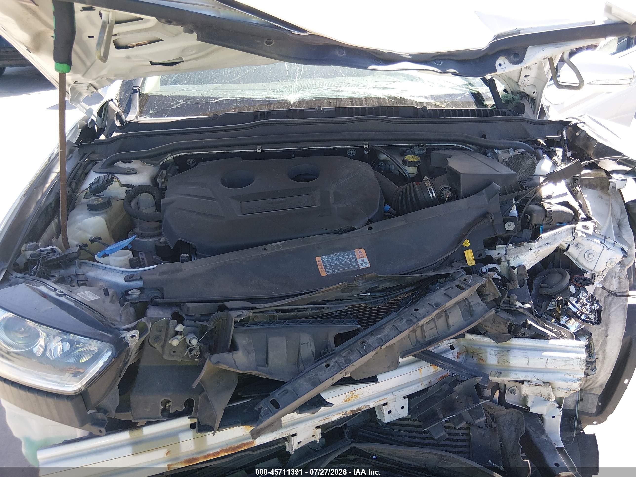 2015 Ford Fusion Titanium White vin: 3FA6P0K95FR213381