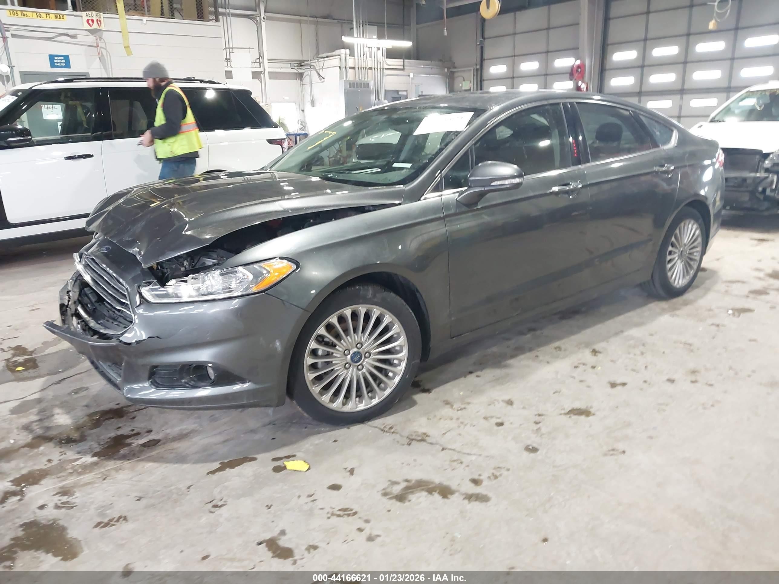 2015 Ford Fusion Titanium Gray vin: 3FA6P0K95FR227507