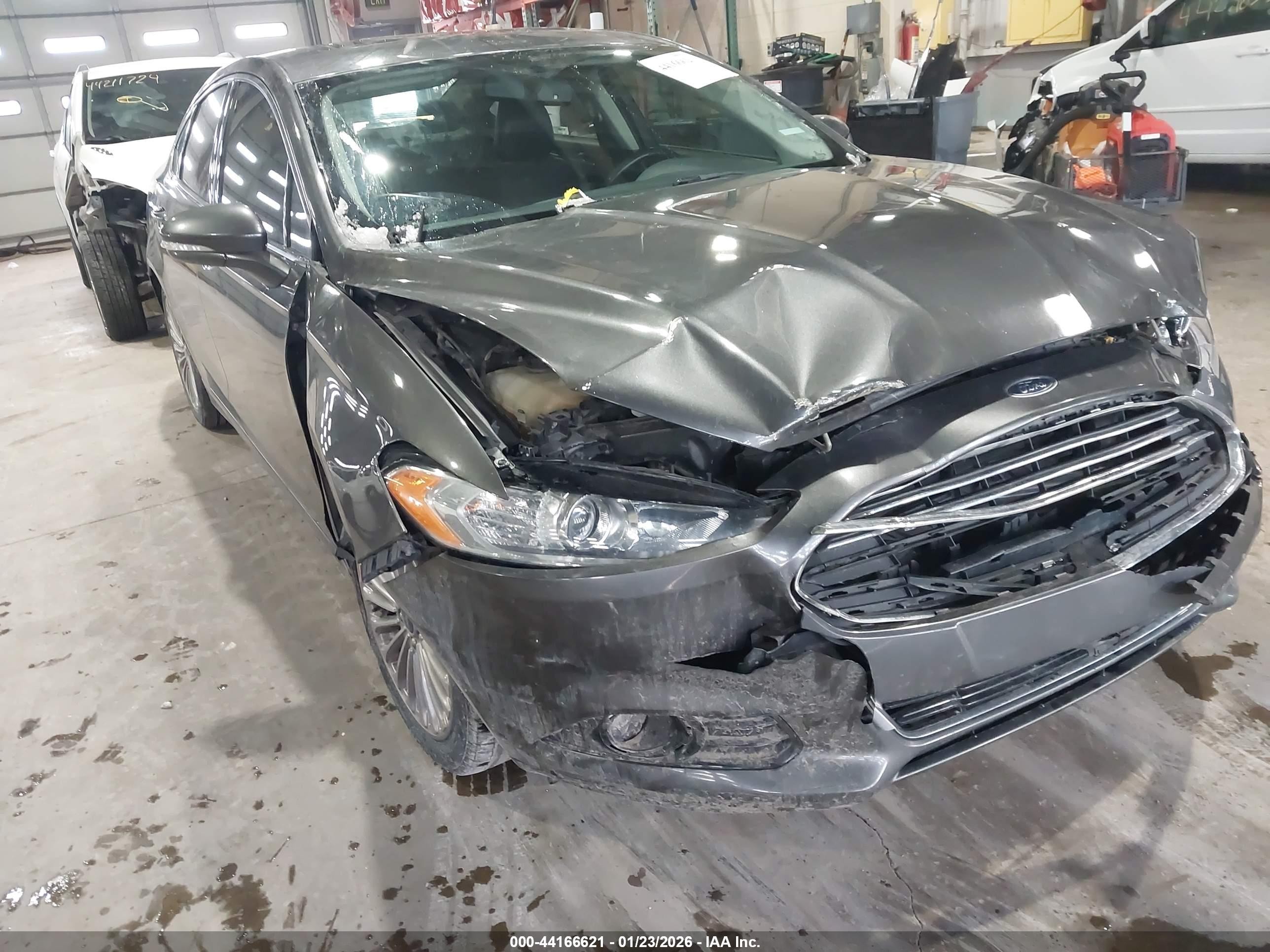 2015 Ford Fusion Titanium Gray vin: 3FA6P0K95FR227507